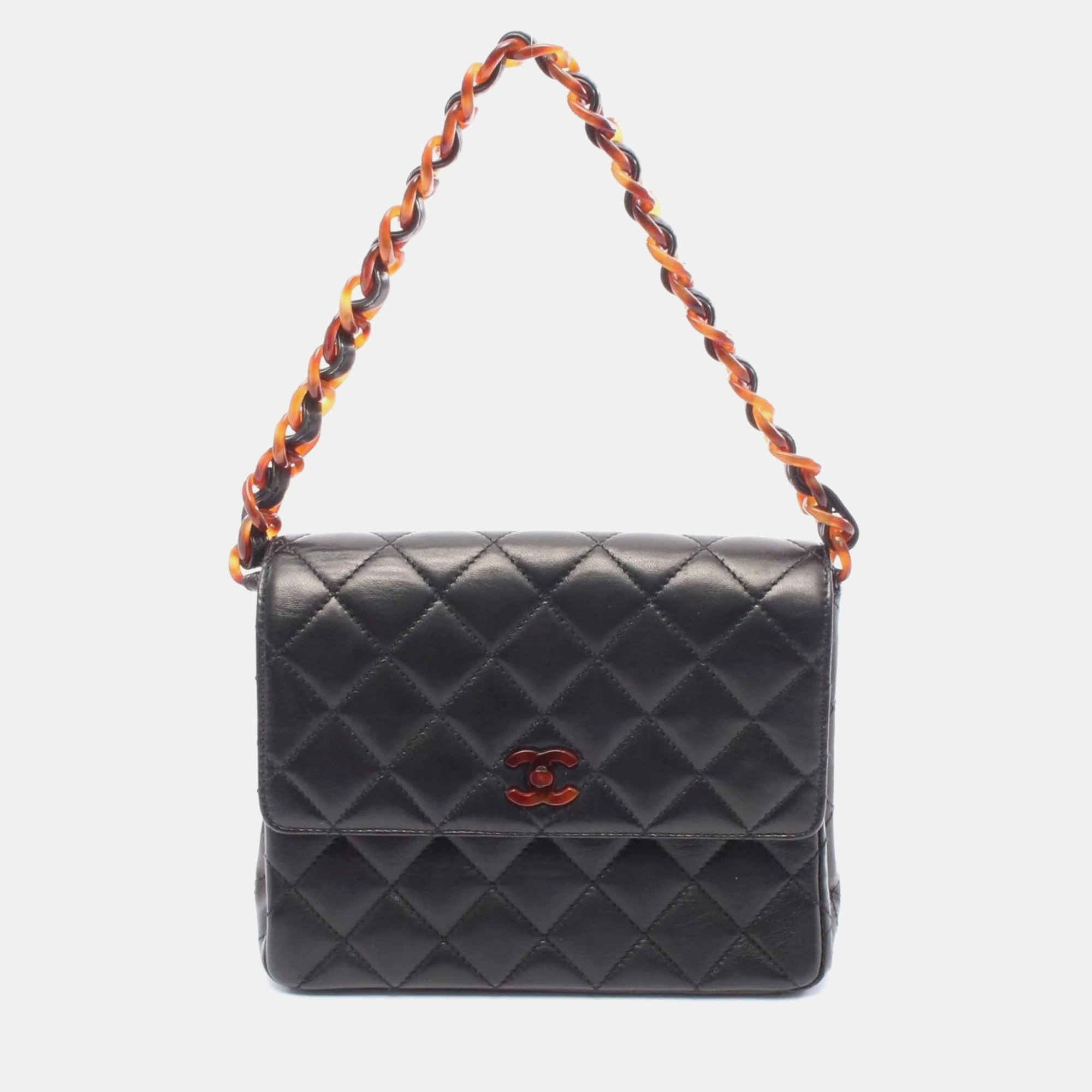 

Chanel Matelasse Handbag Lambskin Leather Black