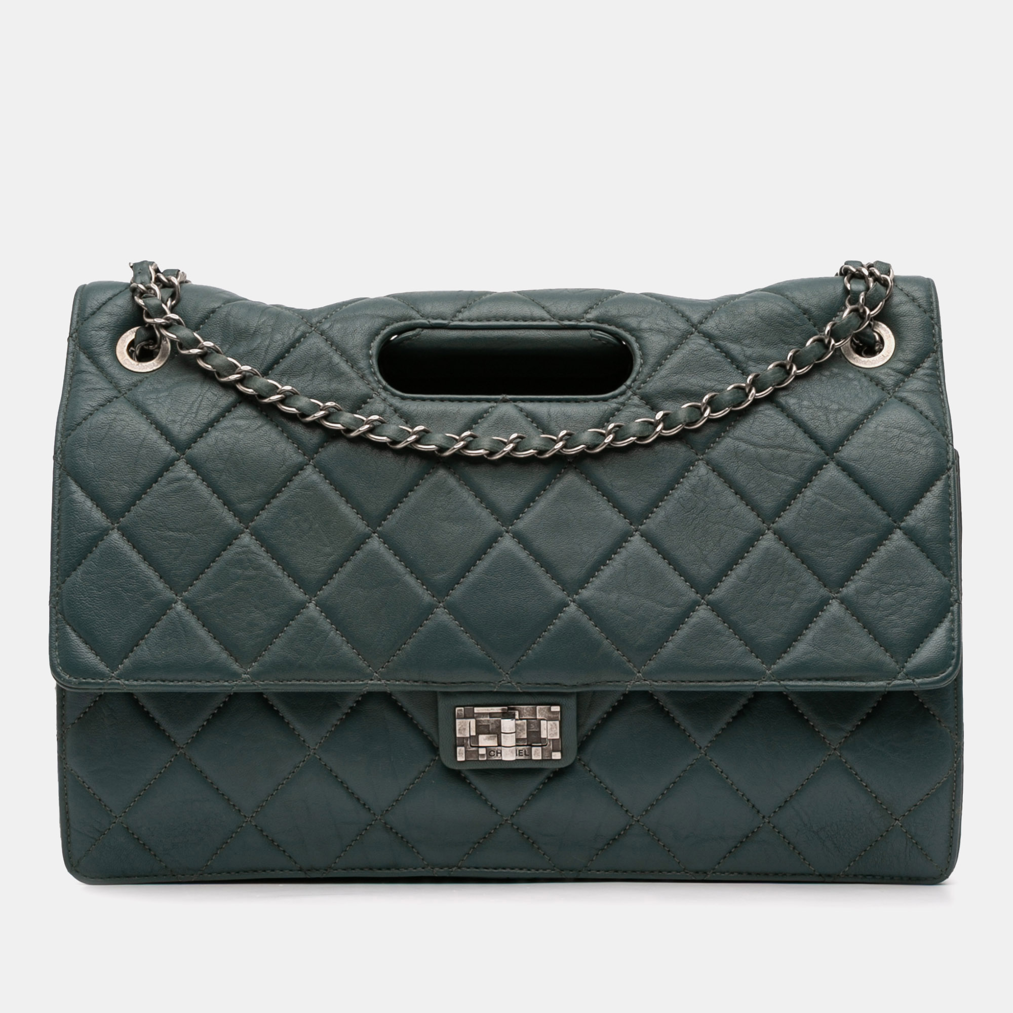 

Chanel Blue Paris Byzance Maxi Washed Lambskin Take Away Flap