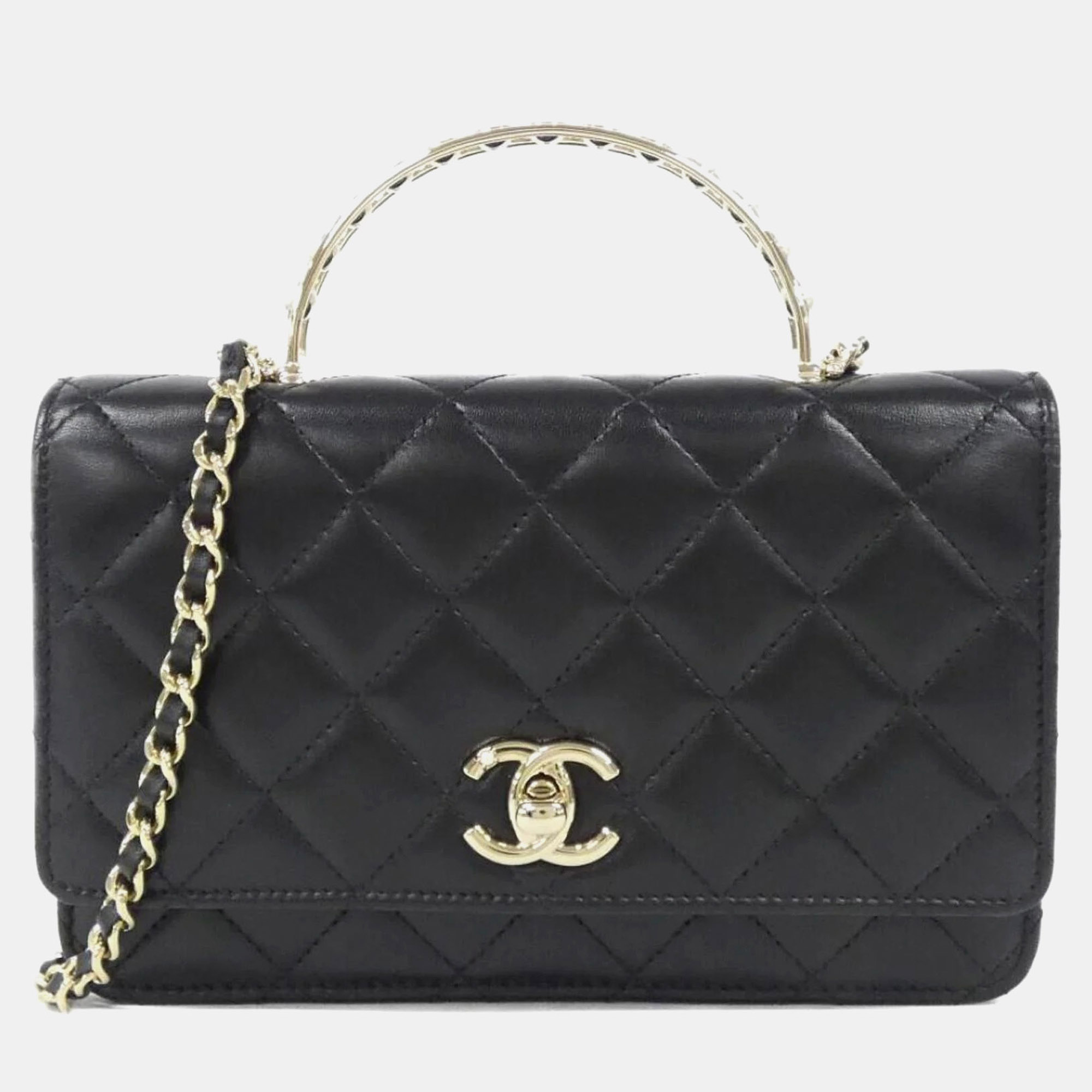 

Chanel Black Leather Chain Wallet