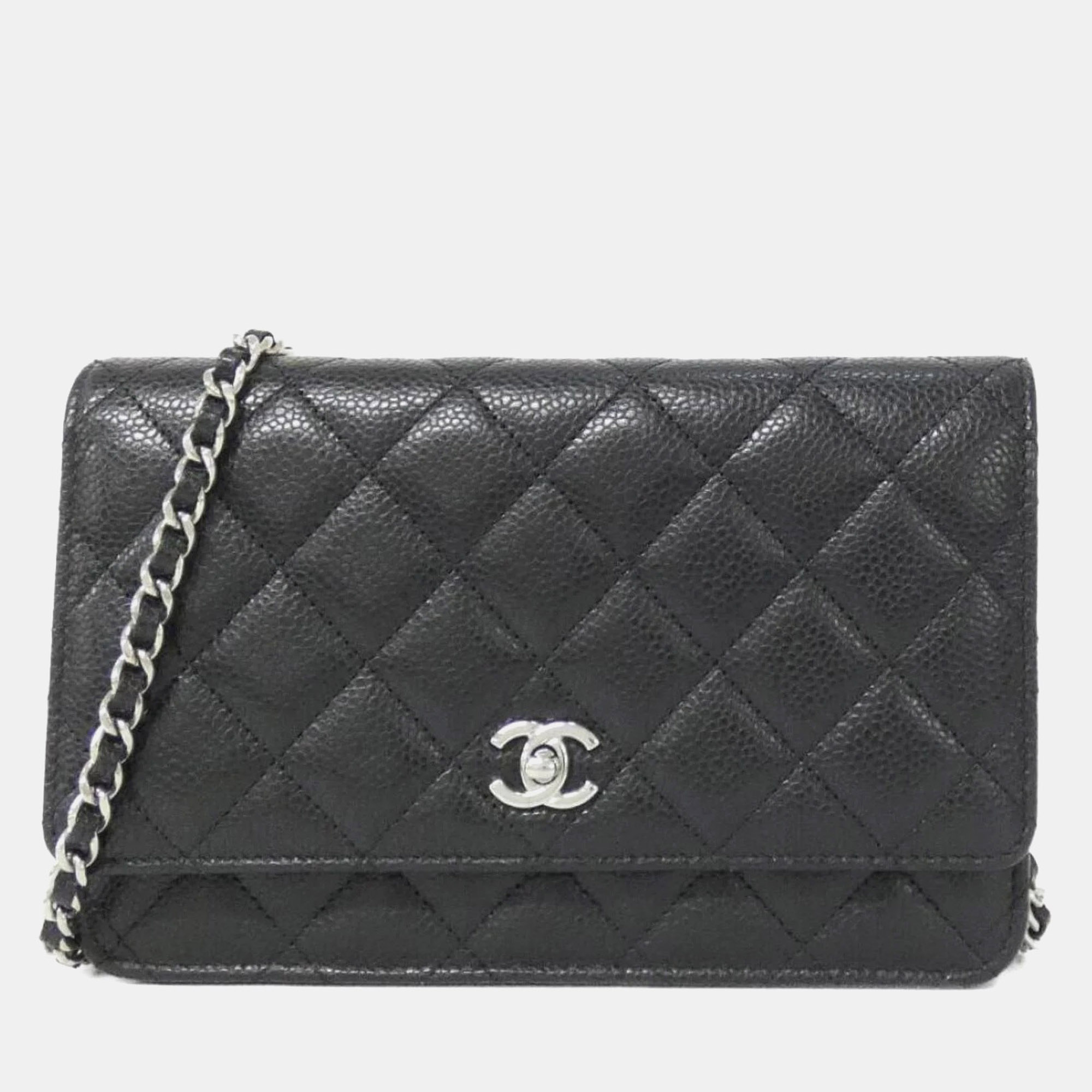 

Chanel Black Leather Chain Wallet