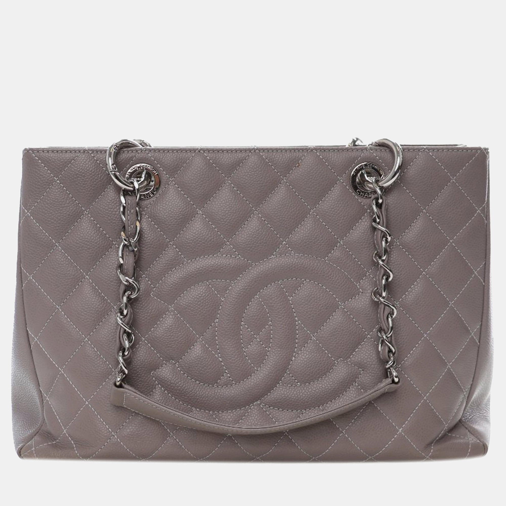 

Chanel Grey Chanel Brown Caviar Grand Shopping Tote