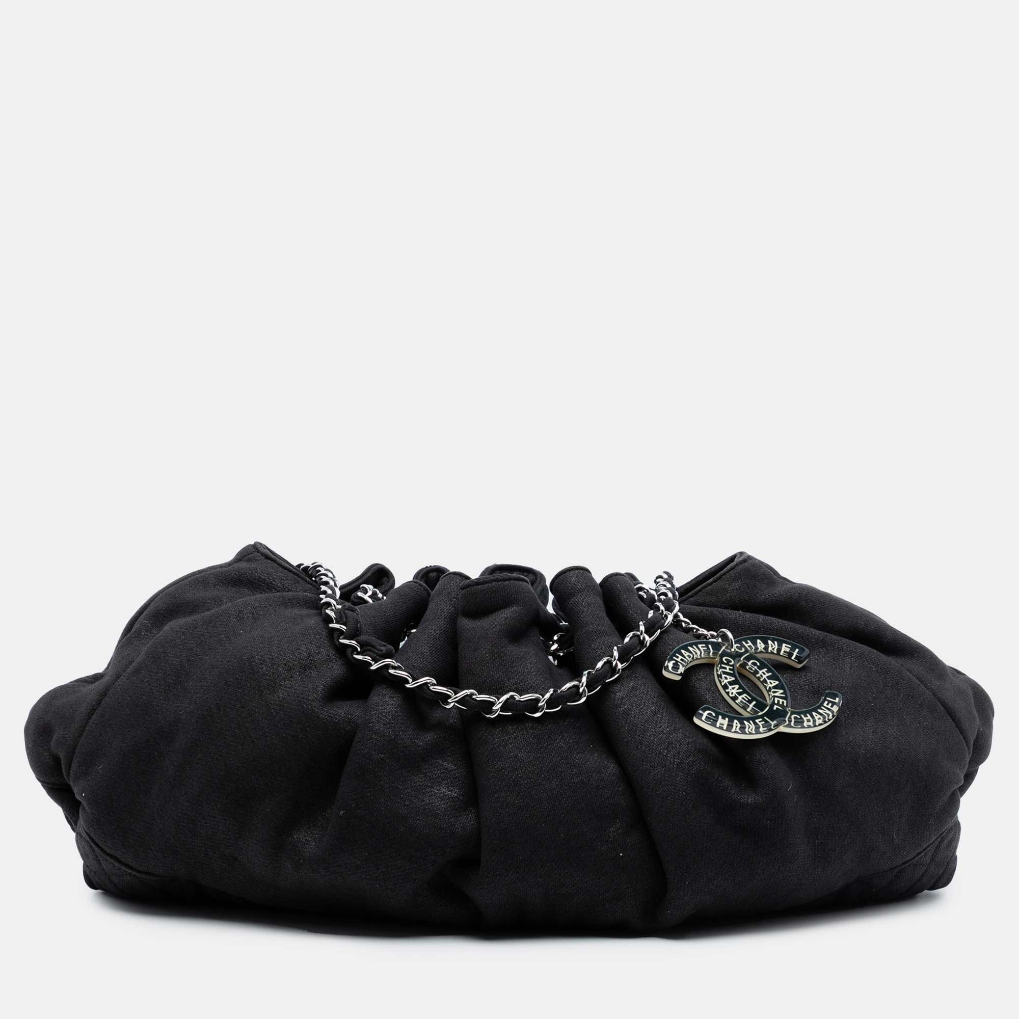 

Chanel Black Jersey Melrose Cabas