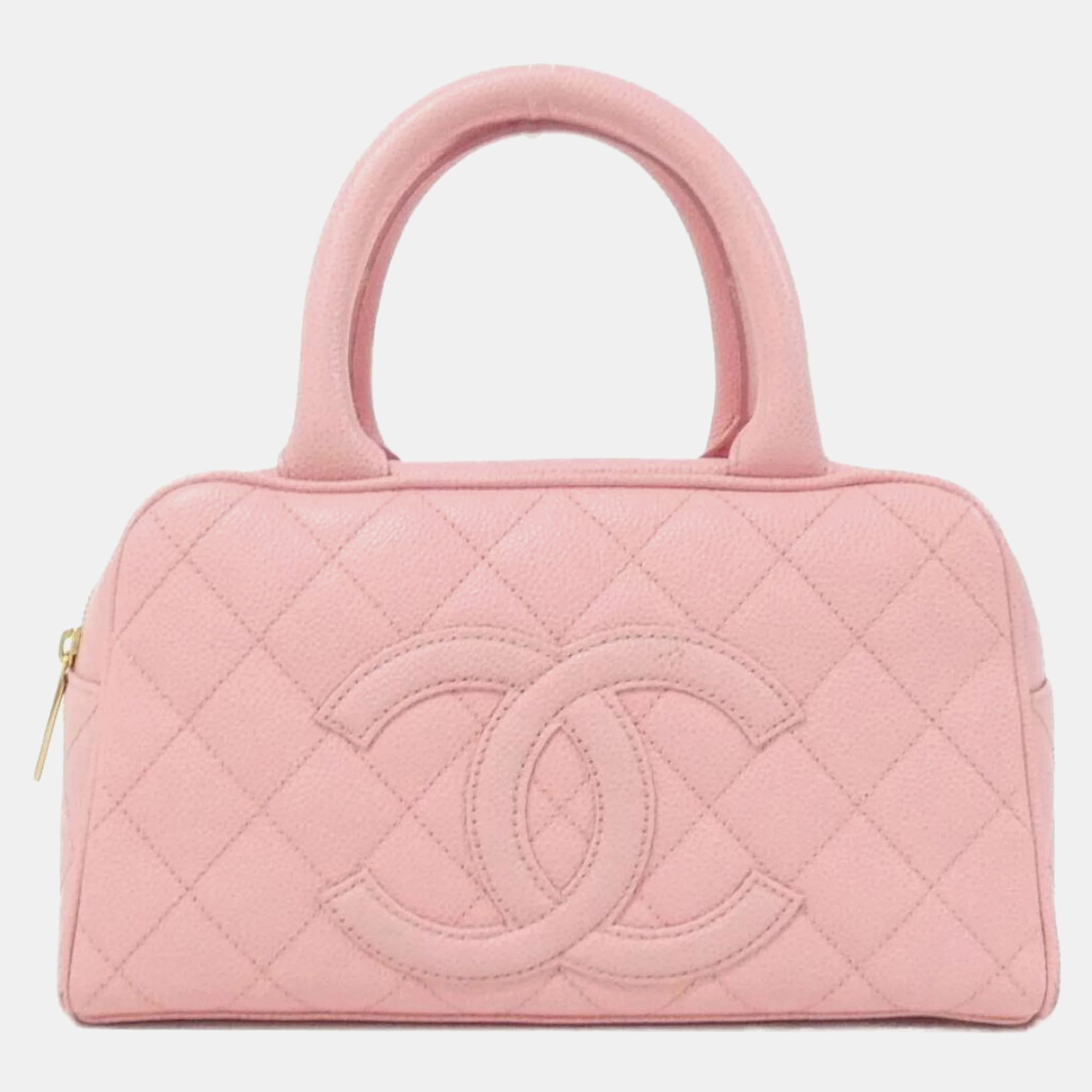 

Chanel Pink Calf Leather Boston Bag