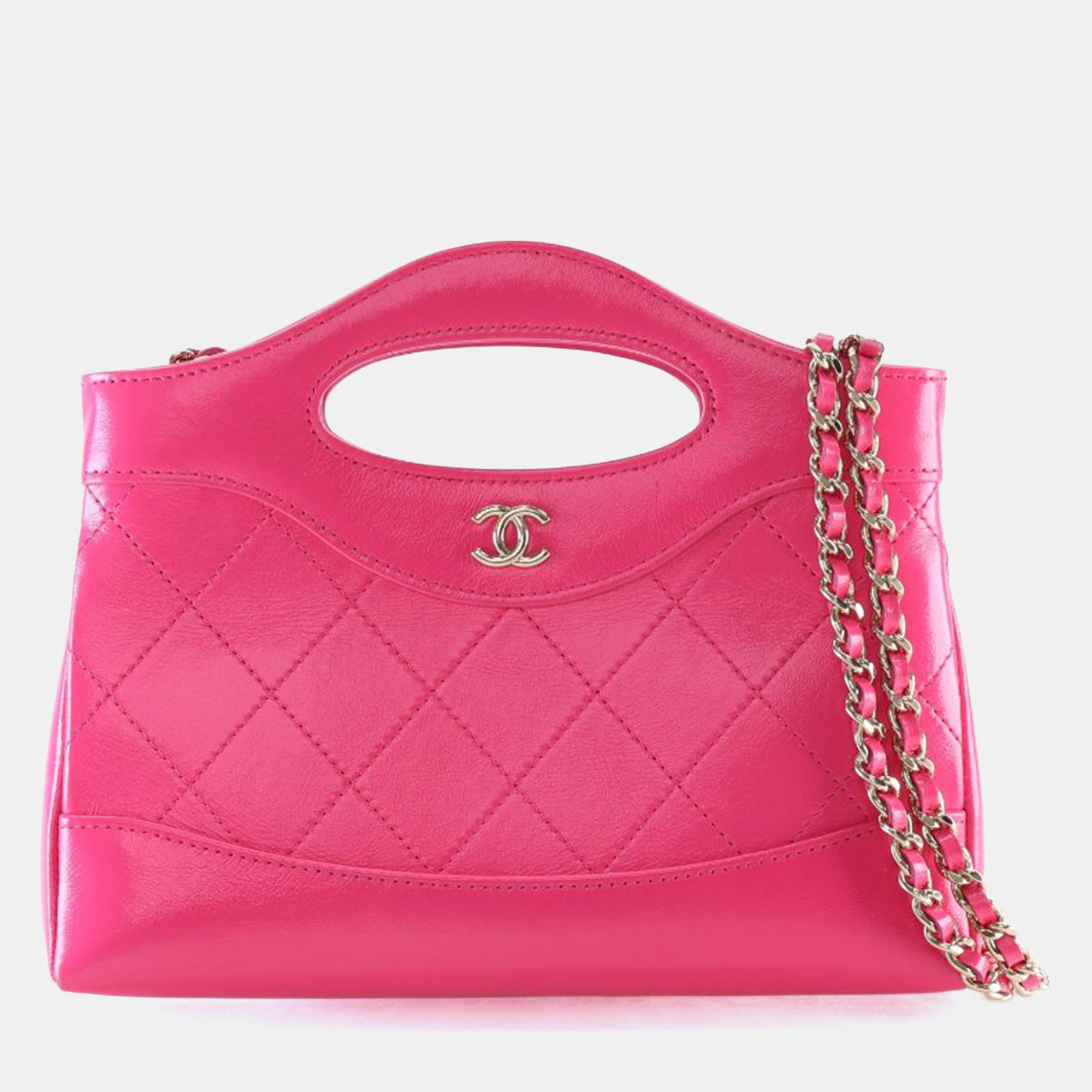

Chanel Nano Pink Calfskin 31 Shopping Bag