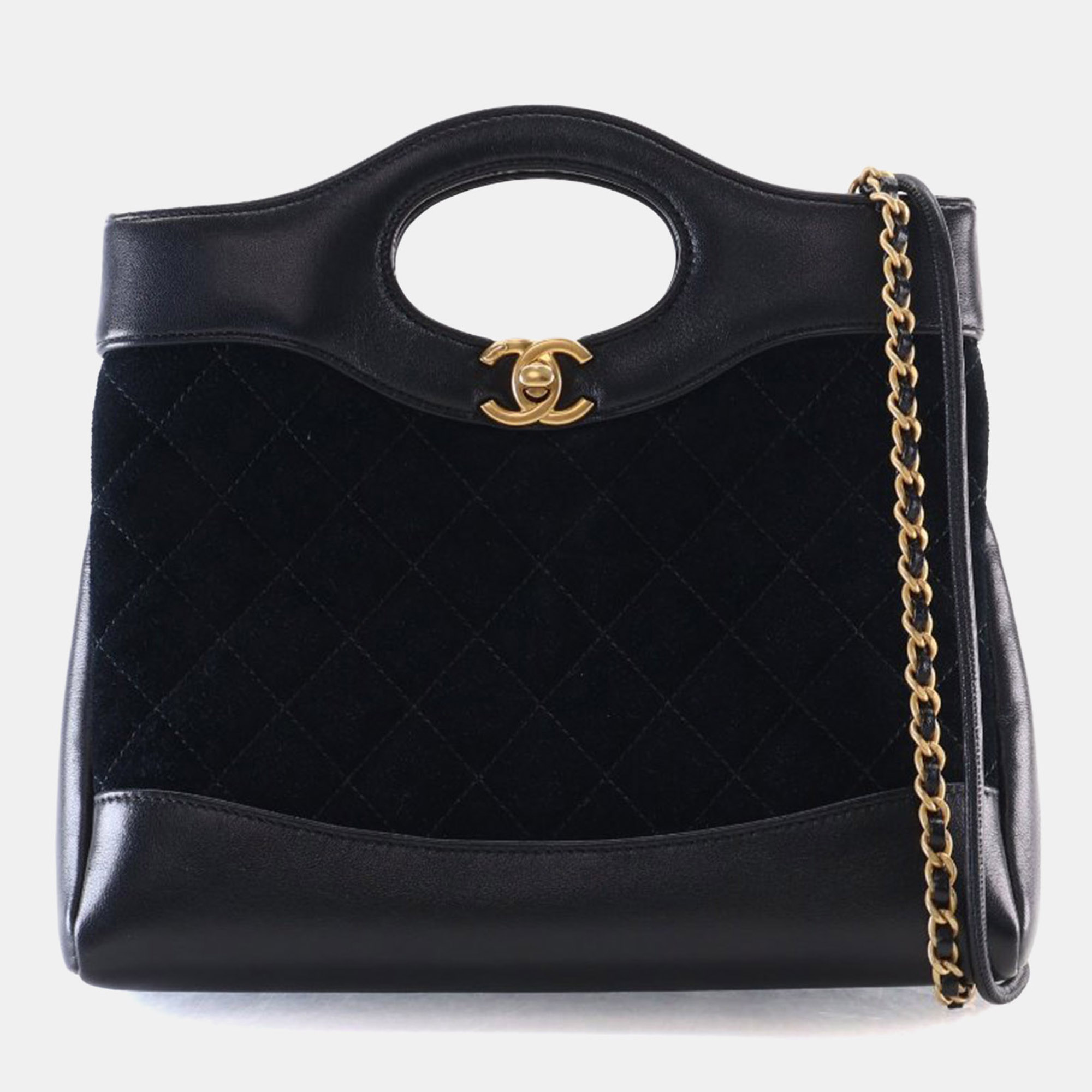 

Chanel Mini Black Suede 31 Shopping Bag GHW