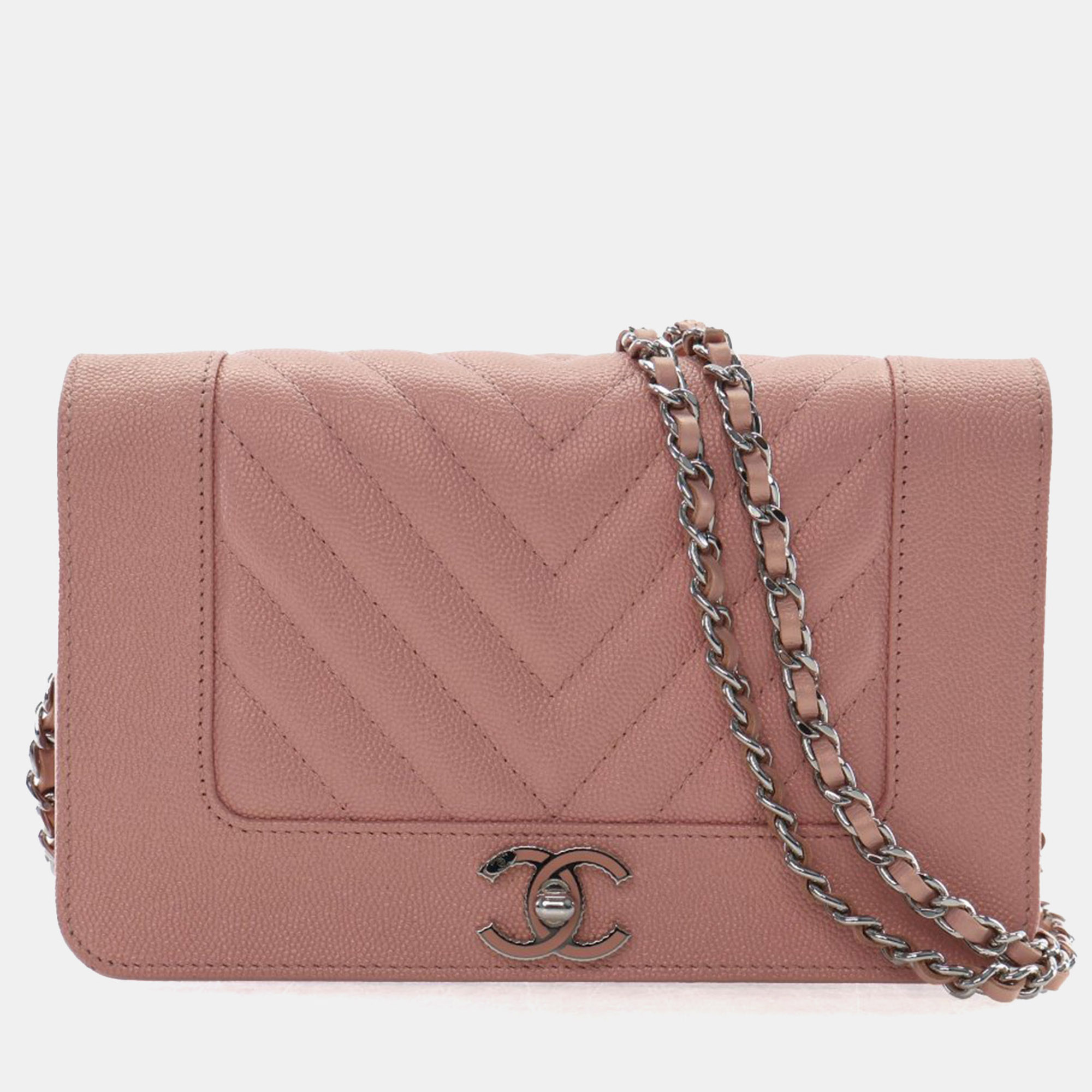 

Chanel Caviar Mademoiselle Wallet On Chain (WOC), Pink