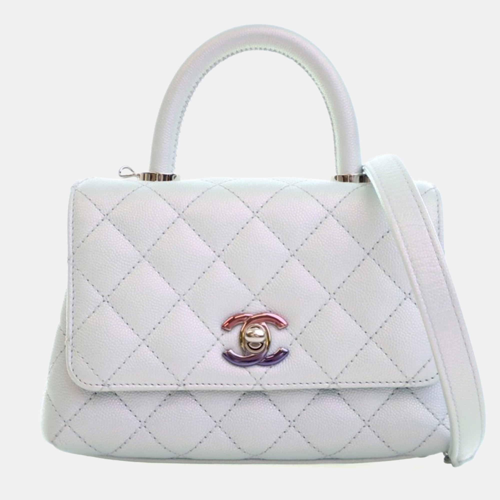 

Chanel Mini Caviar Coco Handle Bag, Blue