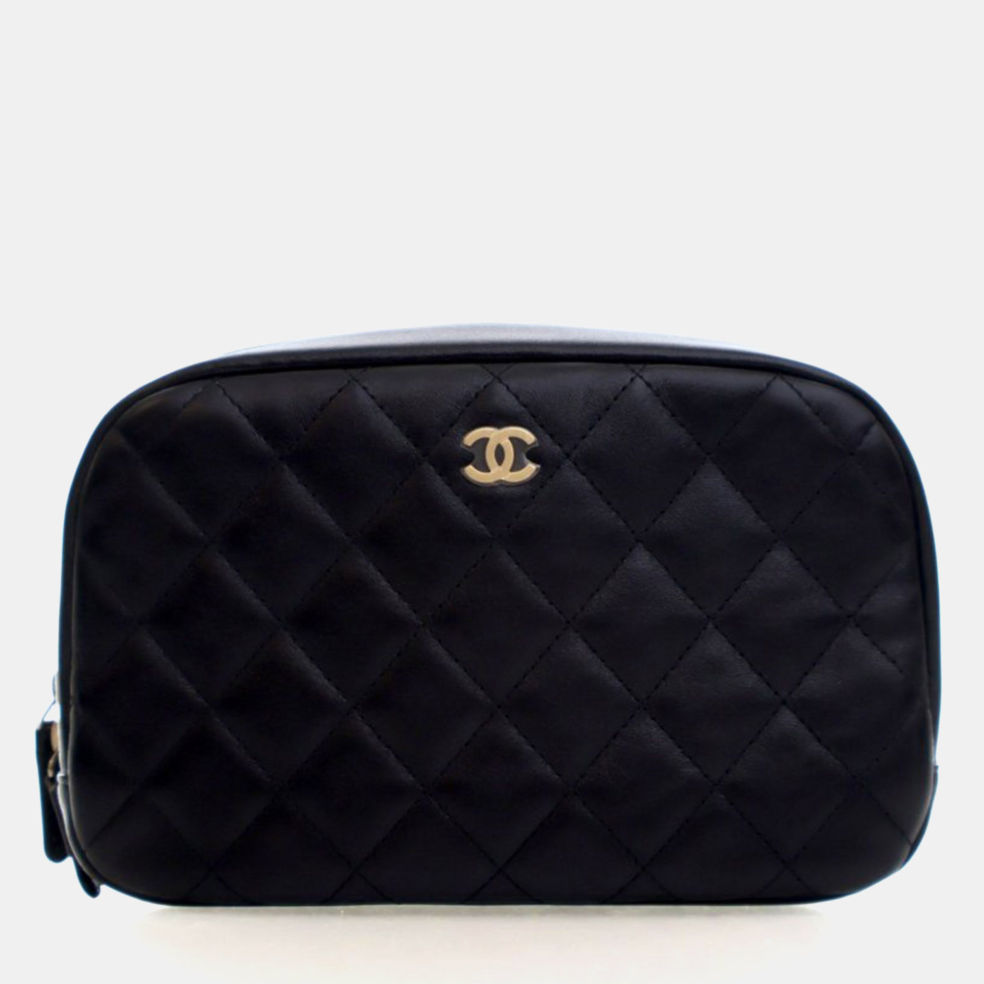 

Chanel Lambskin Cosmetic Case, Black
