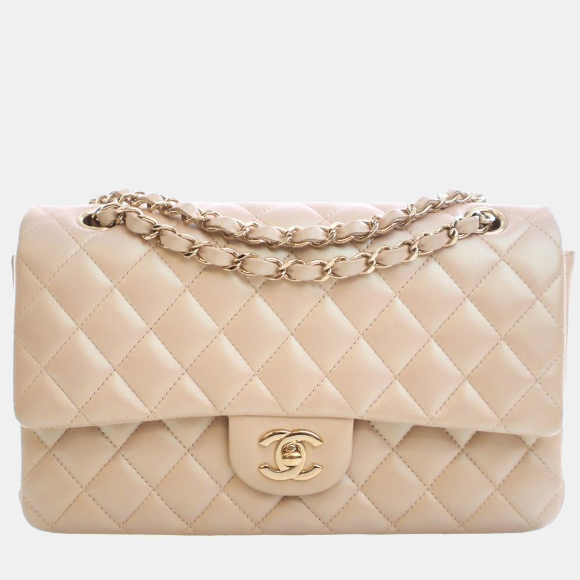 

Chanel Medium Calfskin Classic Double Flap Bag, Pink