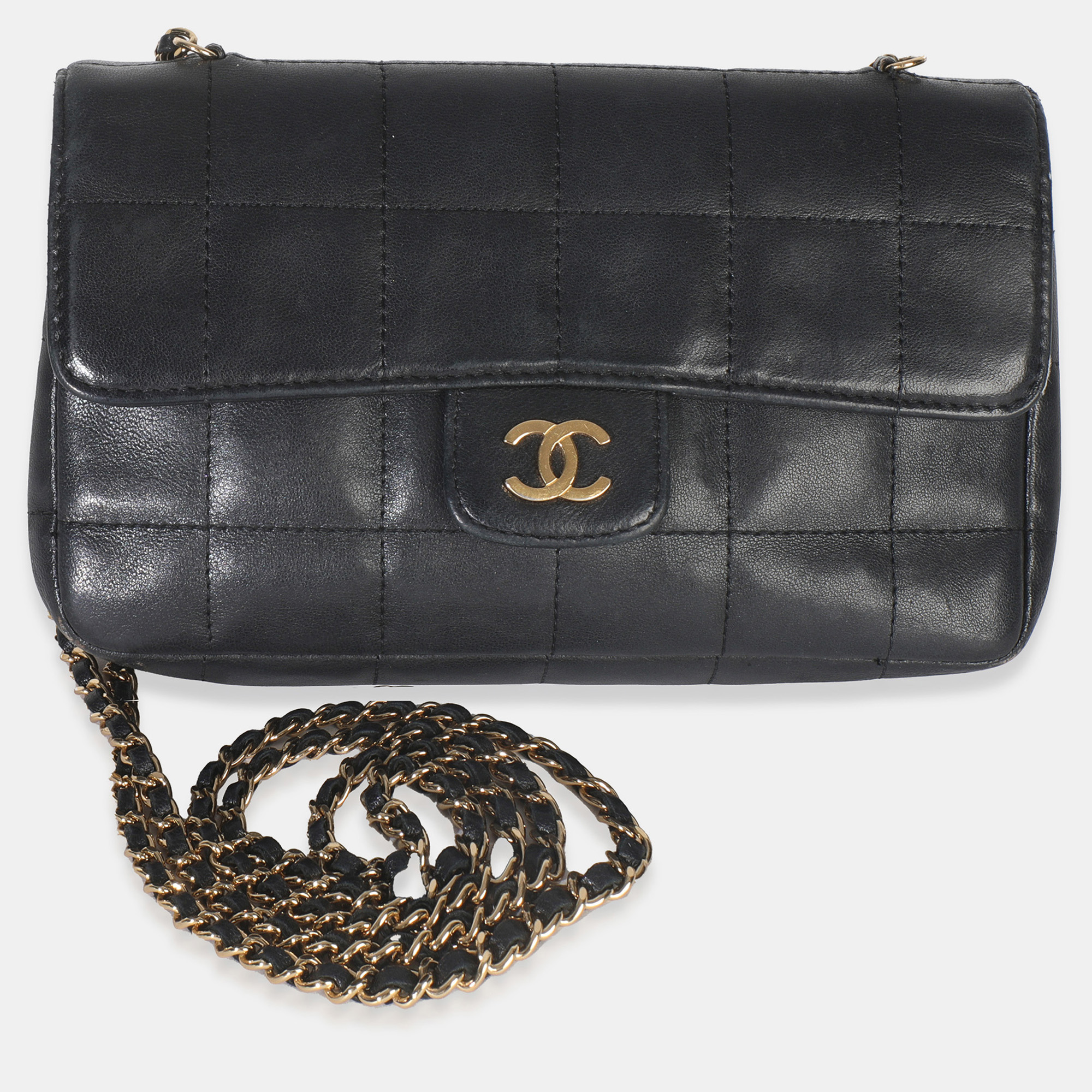 

Chanel Black Quilted Lambskin Mini Chocolate Bar Flap Bag