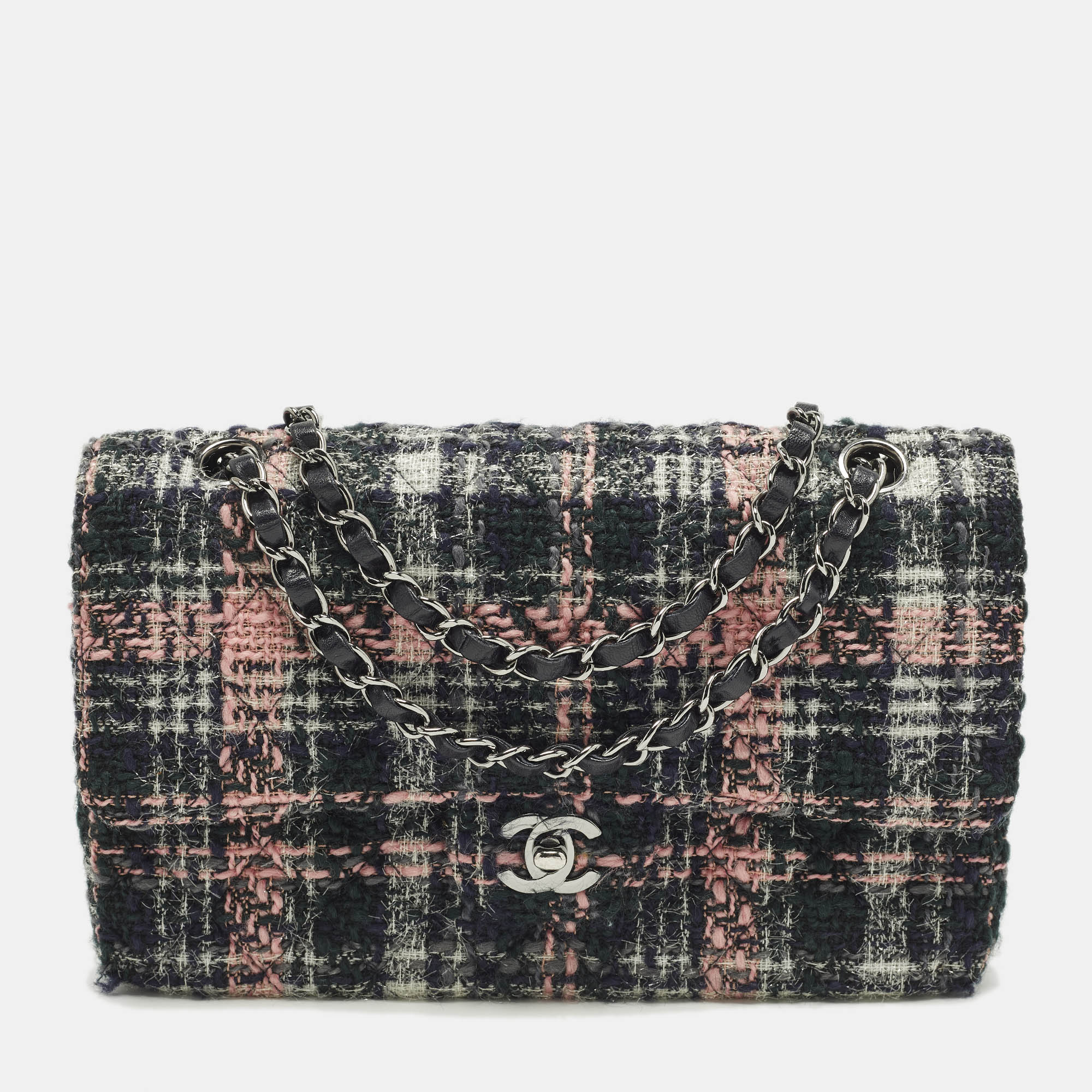 

Chanel Classic Double Flap Medium Multicolor Tweed Shoulder Bag