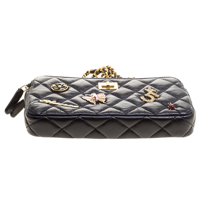 Chanel Black Quilted Leather Double Zip Charms WOC Clutch Bag Chanel | The  Luxury Closet