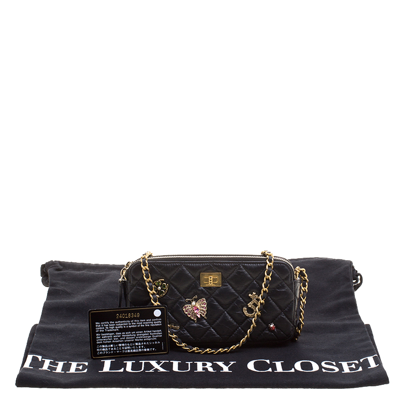Chanel Black Quilted Leather Double Zip Charms WOC Clutch Bag Chanel | The  Luxury Closet