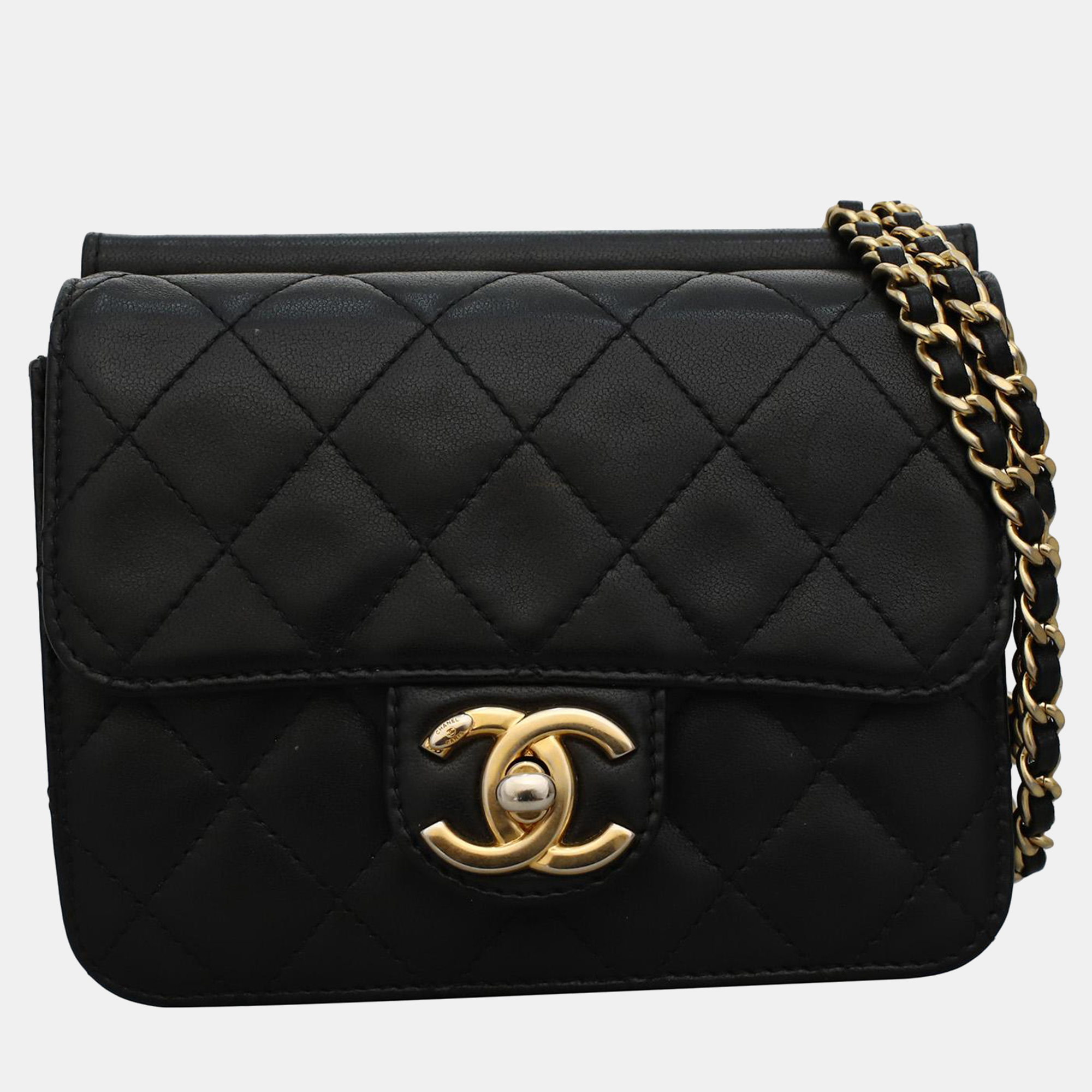 

Chanel Crossing Times Mini Flap Bag, Black