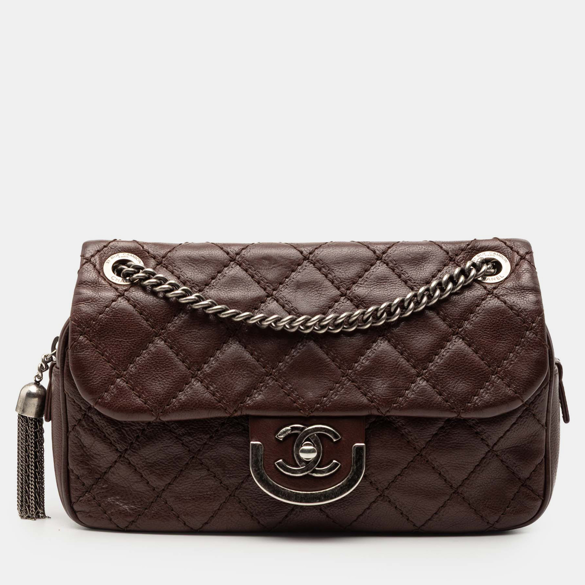 

Chanel Red Paris Edinburgh Medium Calfskin Coco Sporran Flap