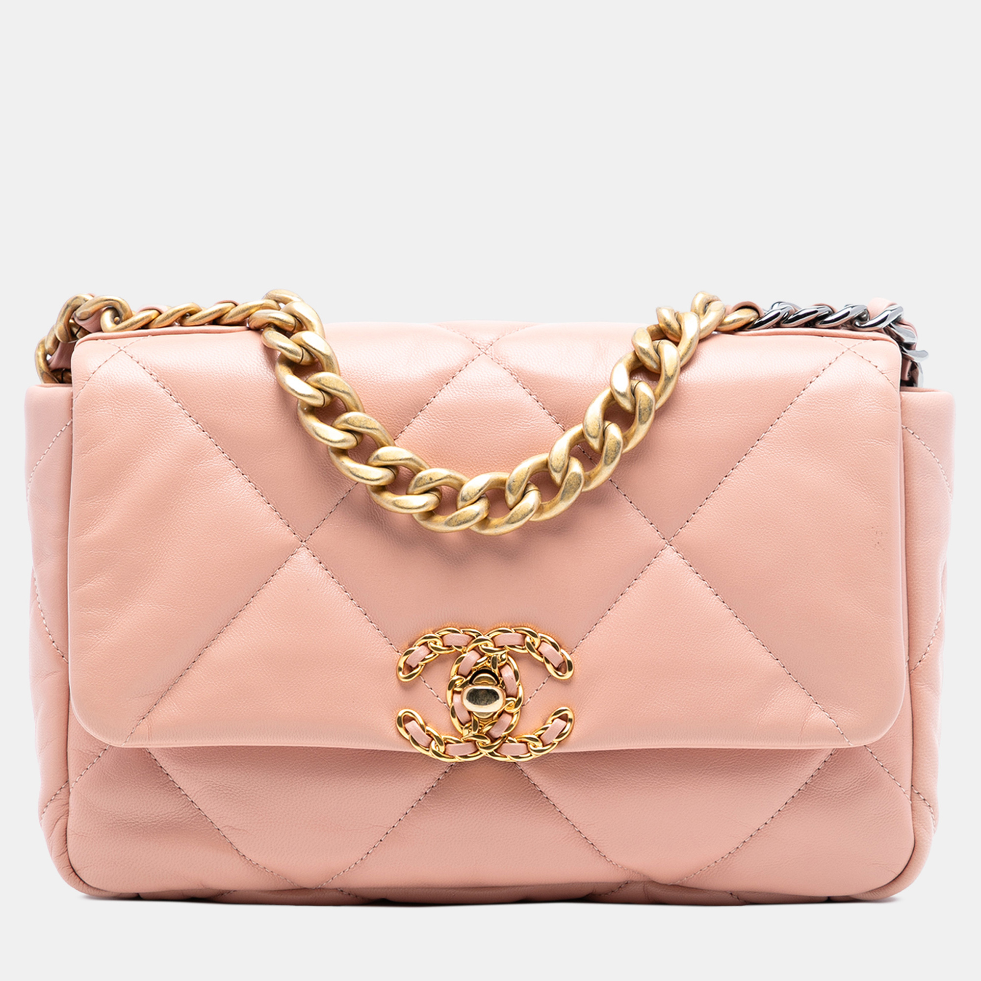 

Chanel Pink Medium Lambskin 19 Flap