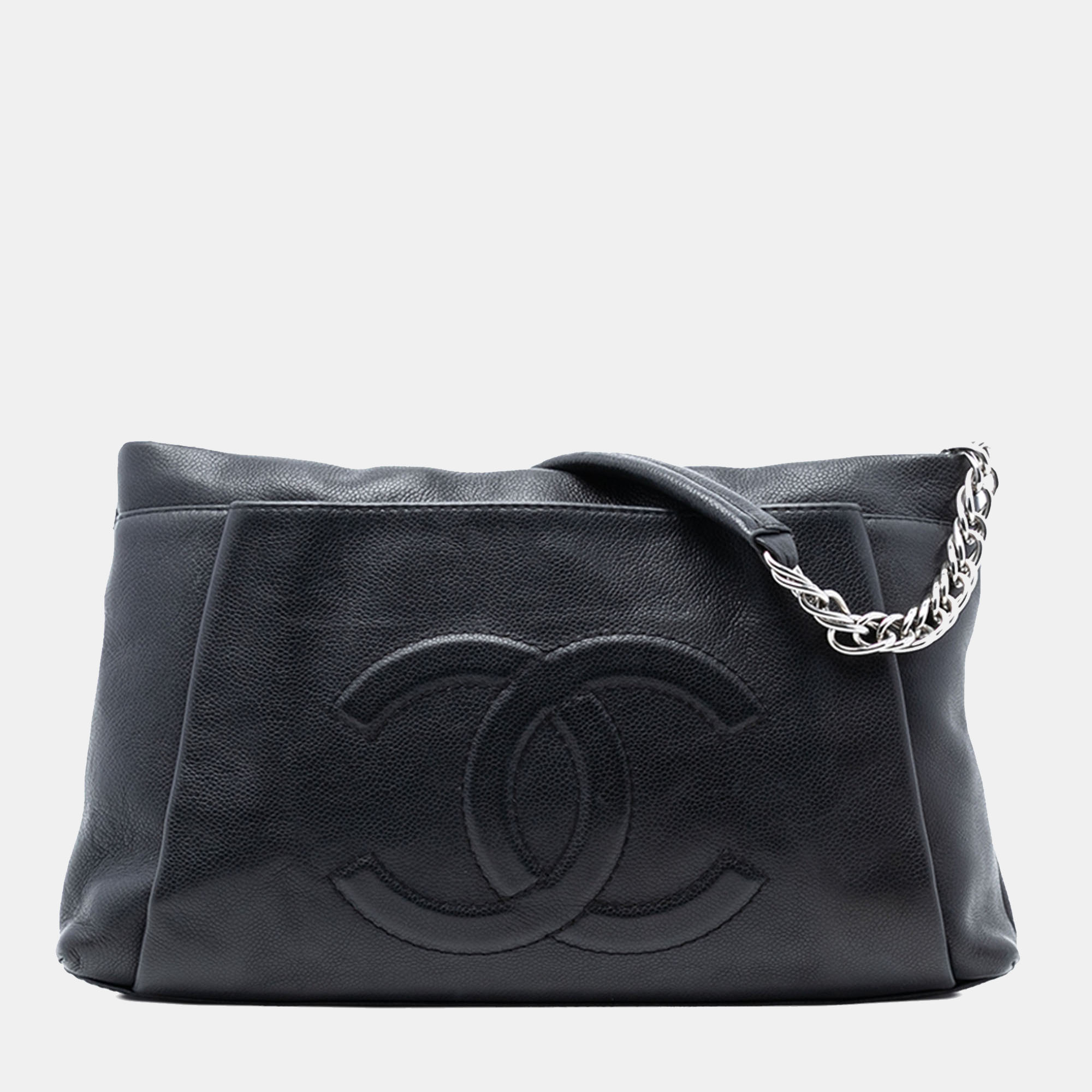 

Chanel Black CC Caviar Tuck Tote