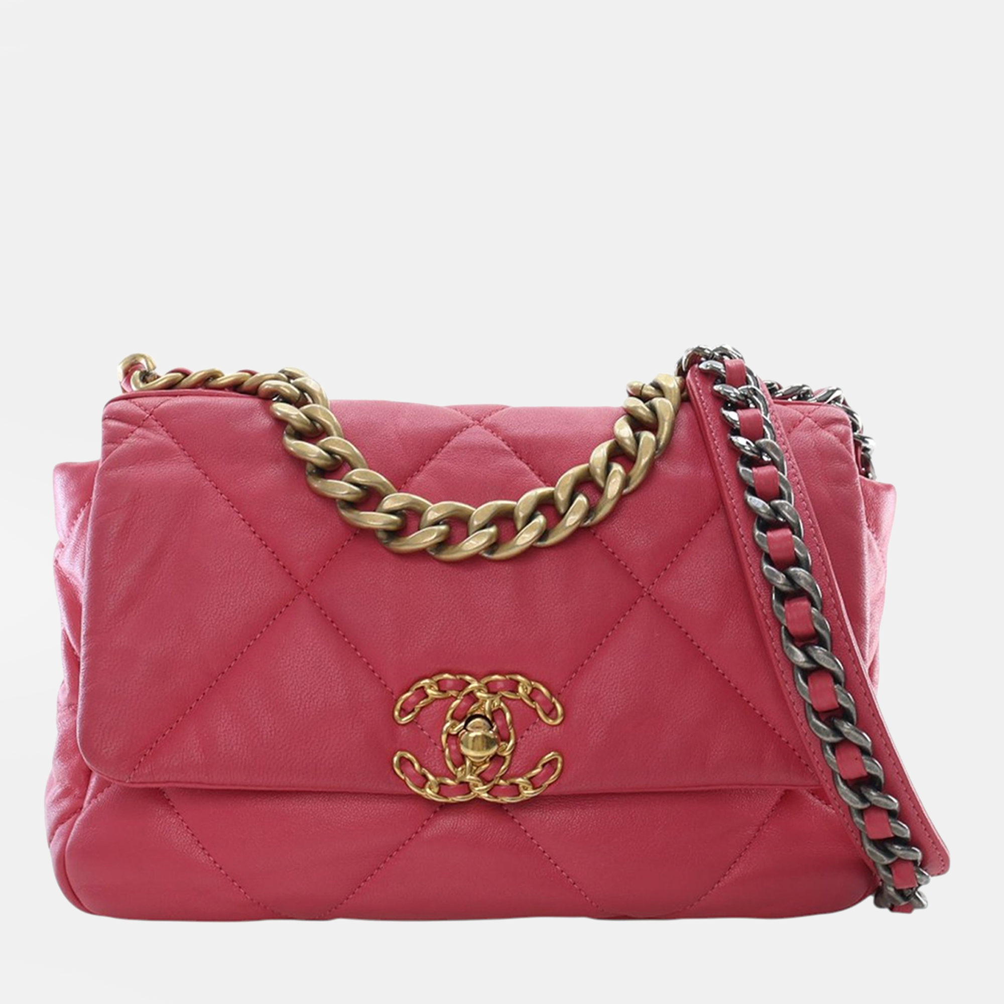 

Chanel Pink Medium Lambskin 19 Flap