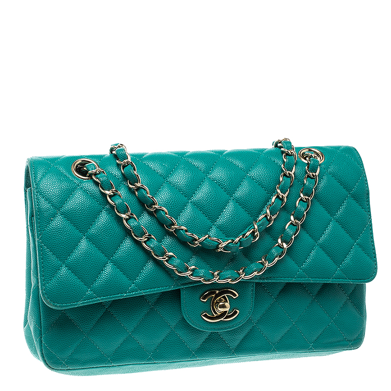 Chanel lmtd Edt emerald green medium classic Flap