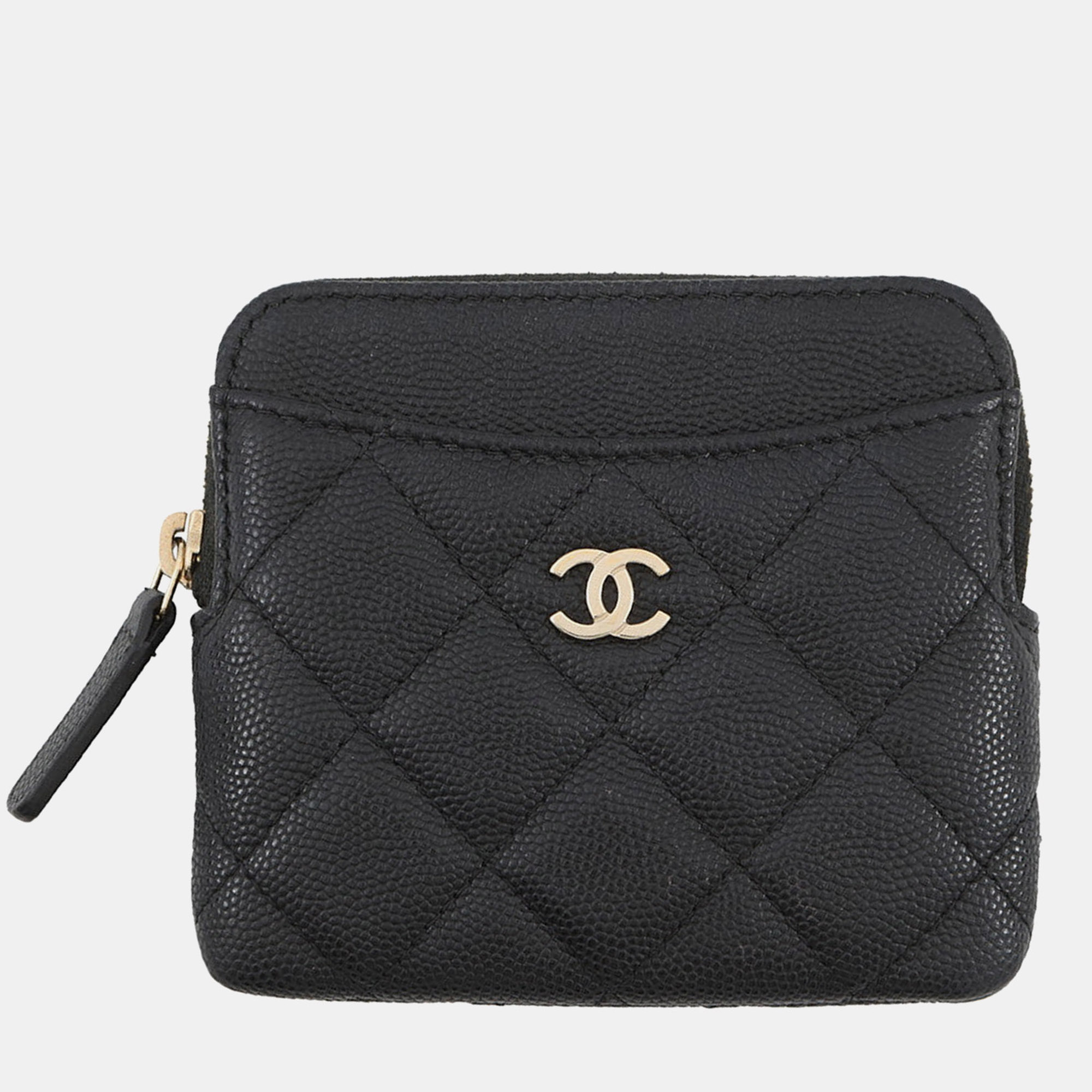 

Chanel Matelasse Coin Purse Black Caviar Leather