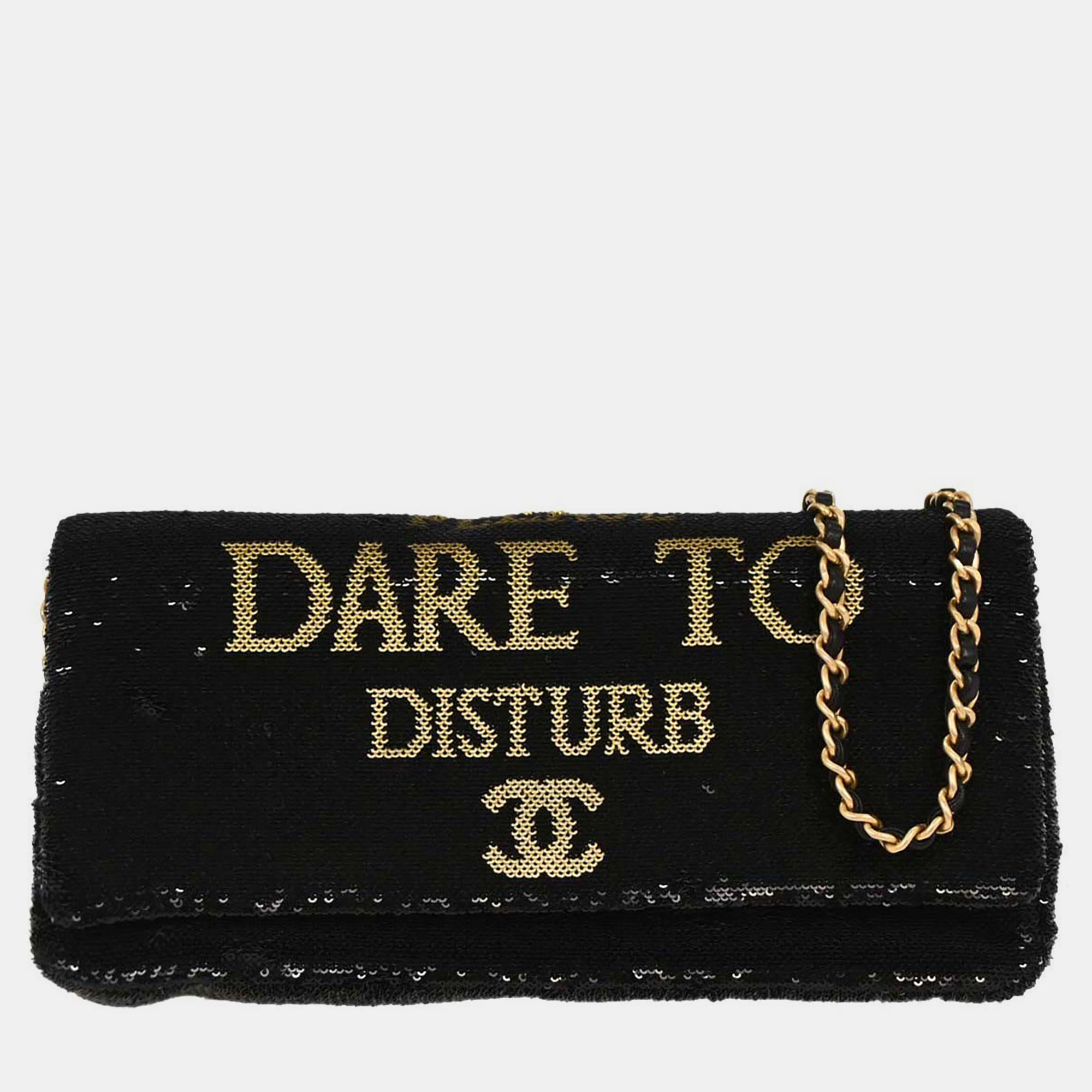 

Chanel Black Sequins Dare To Disturb Shoulder Bag