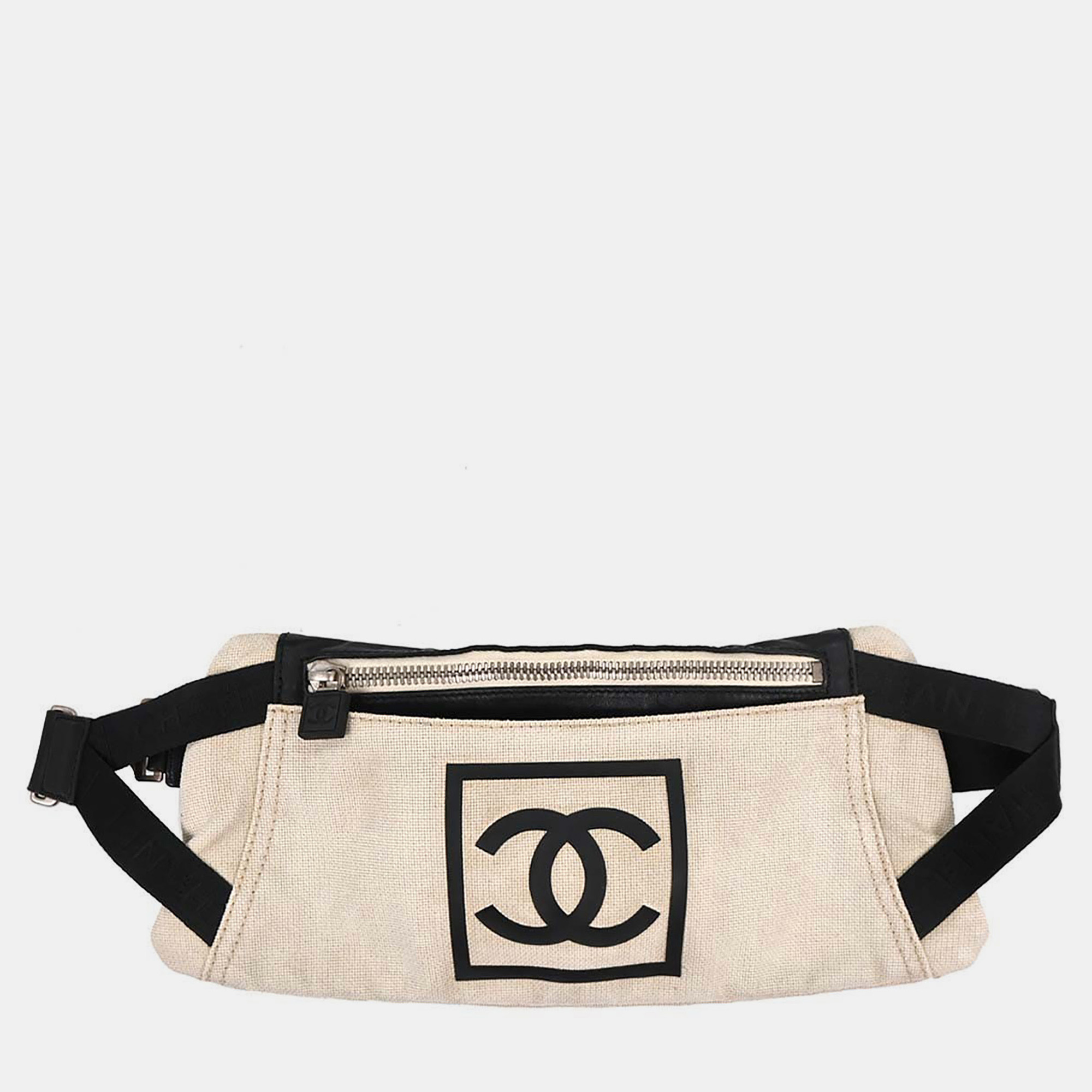 

Chanel White Canvas Sport Line Waist Bum Bag