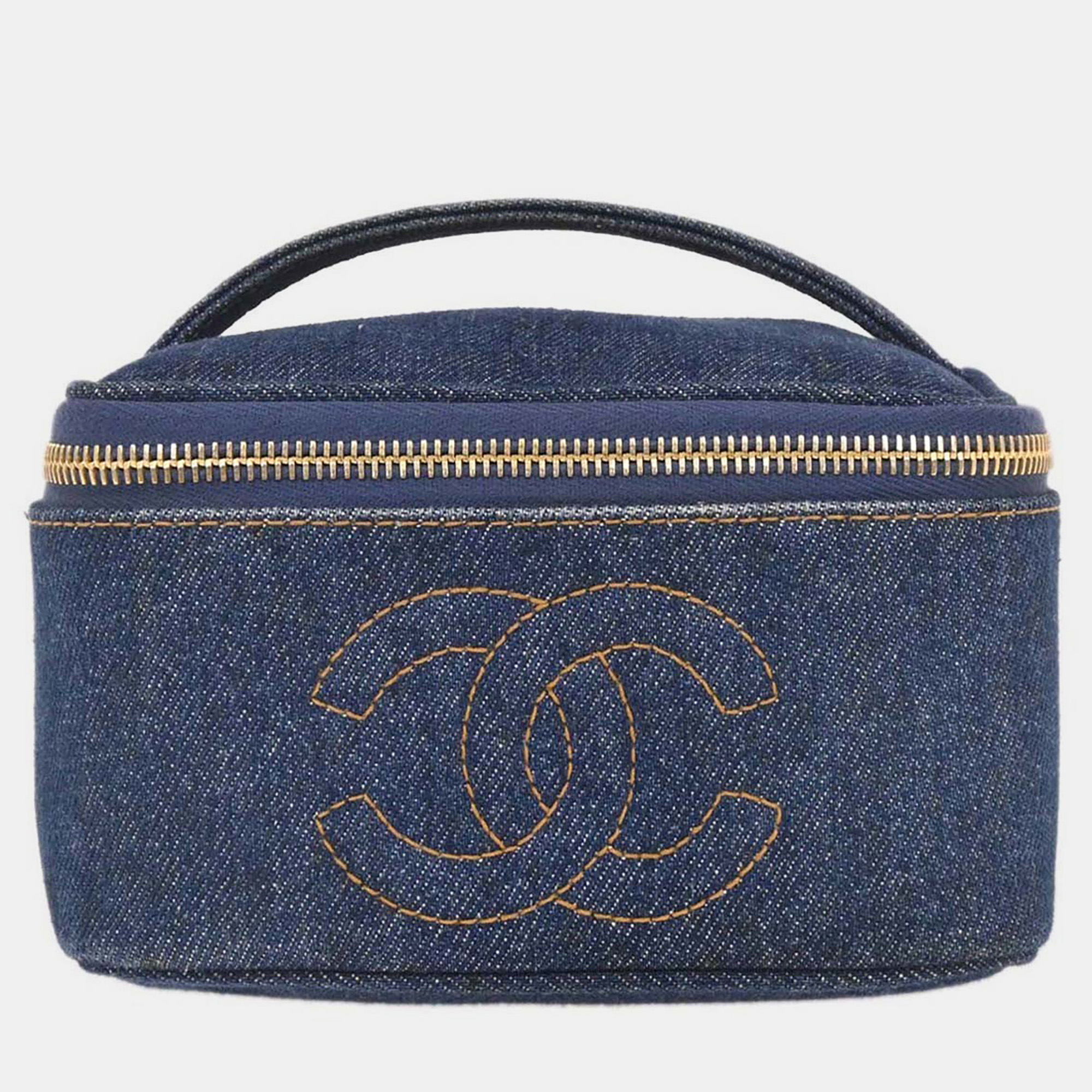 

Chanel Blue Denim Vanity Handbag