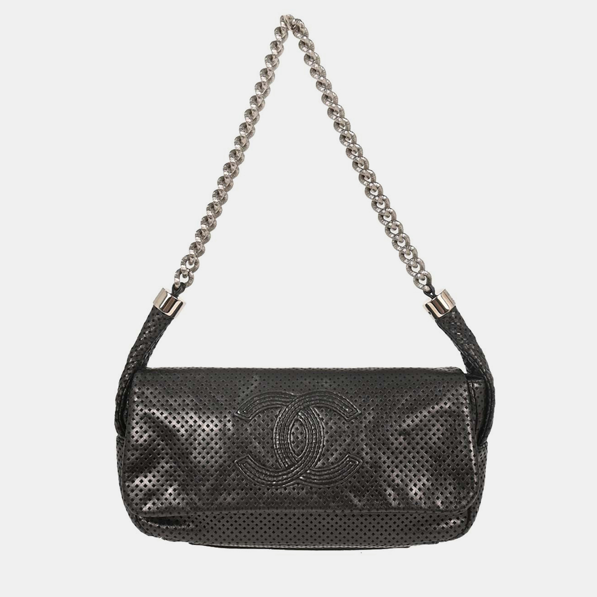 

Chanel Black Perforated Lambskin Handbag