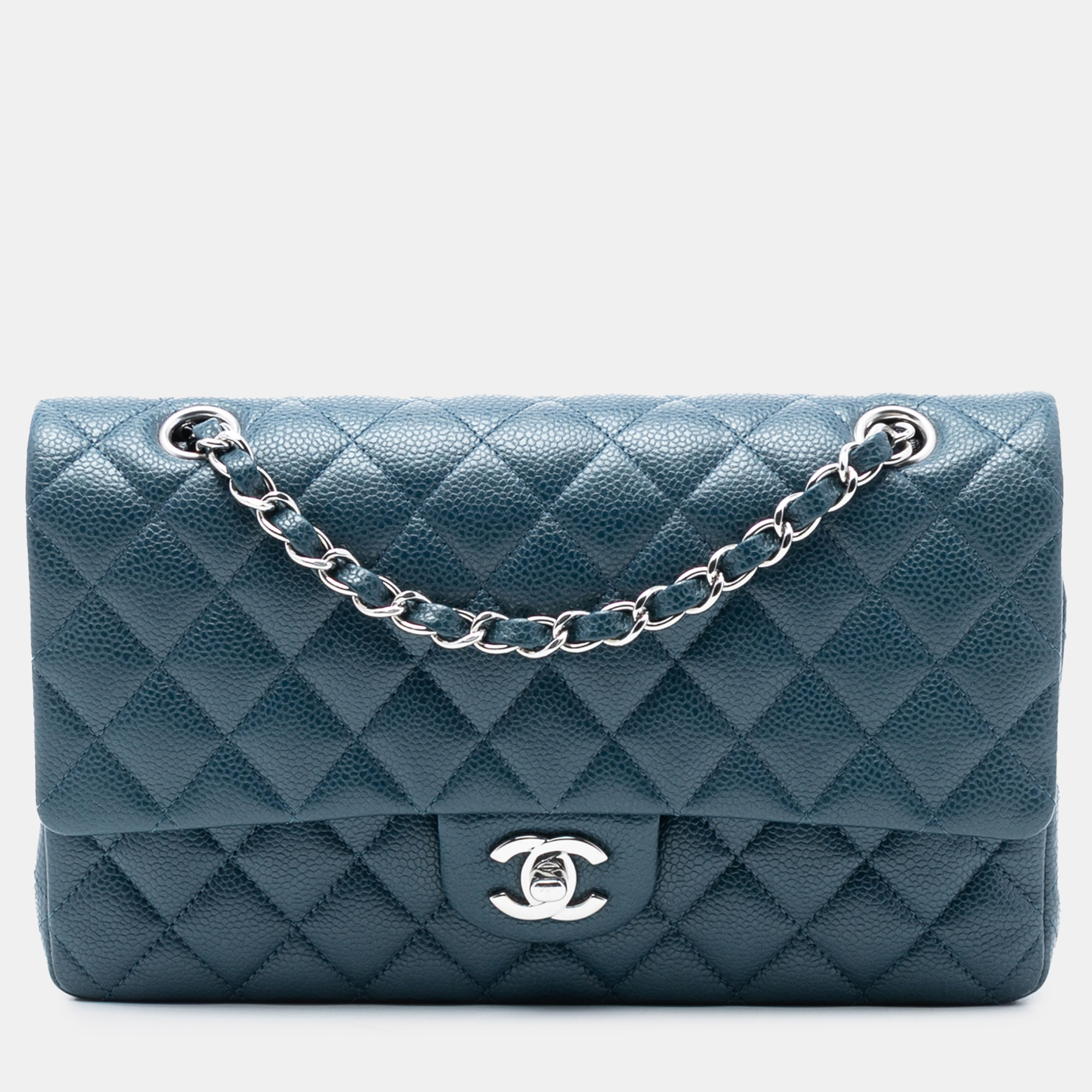 

Chanel Blue Medium Classic Caviar Double Flap