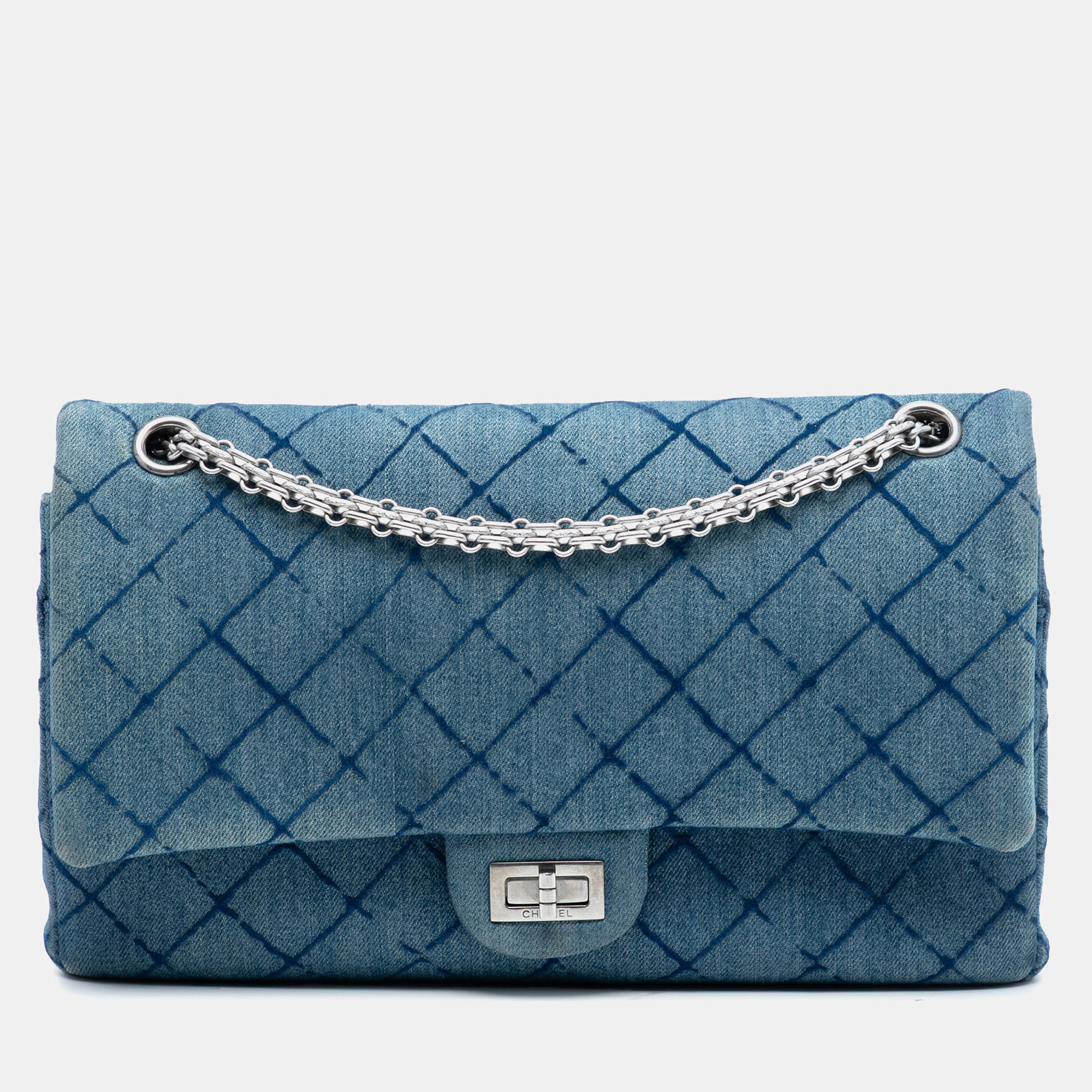 

Chanel Blue Reissue 2.55 Quilted Denim Double Flap 226