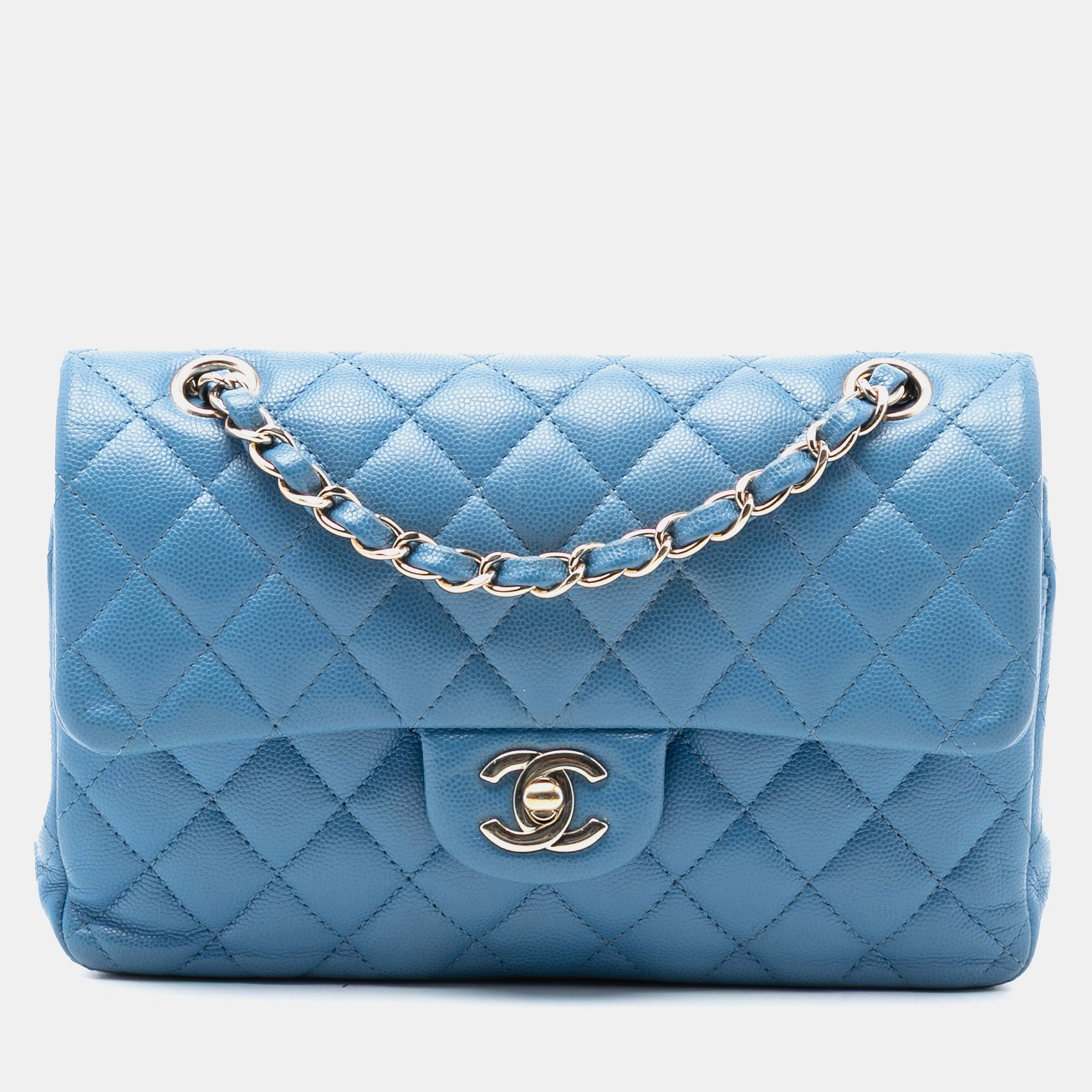 

Chanel Blue Small Classic Caviar Double Flap