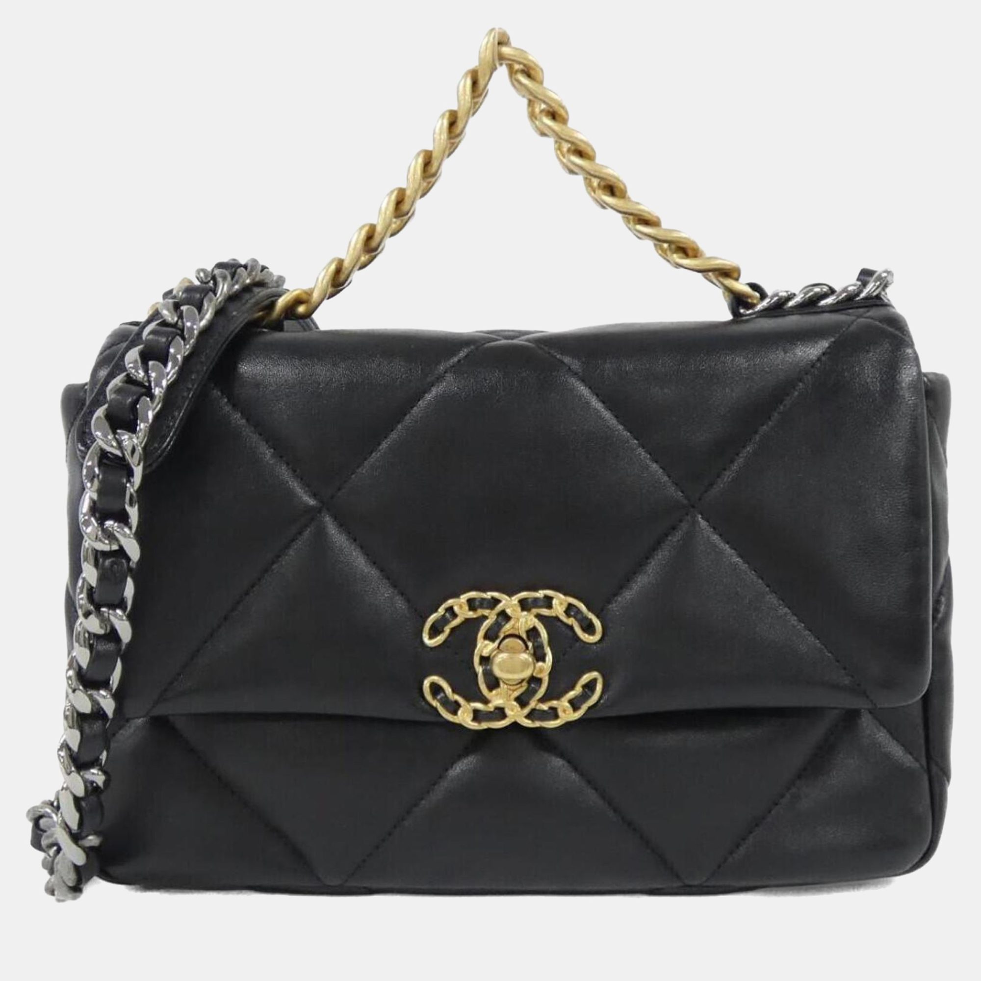

Chanel 19 Line Shoulder Bag, Black