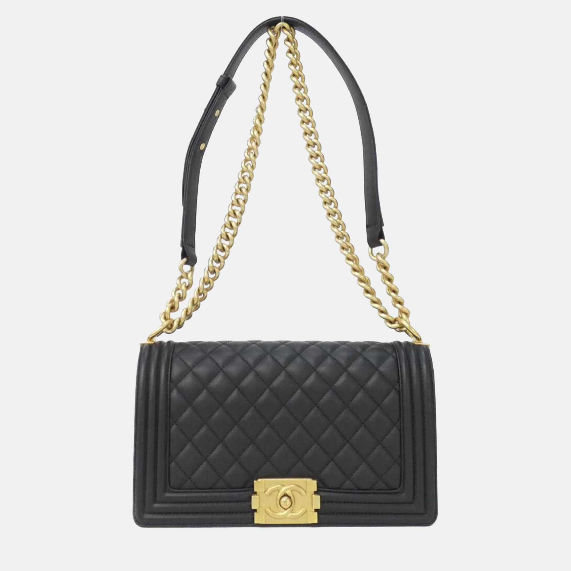 

Chanel Boy Line Shoulder Bag, Black