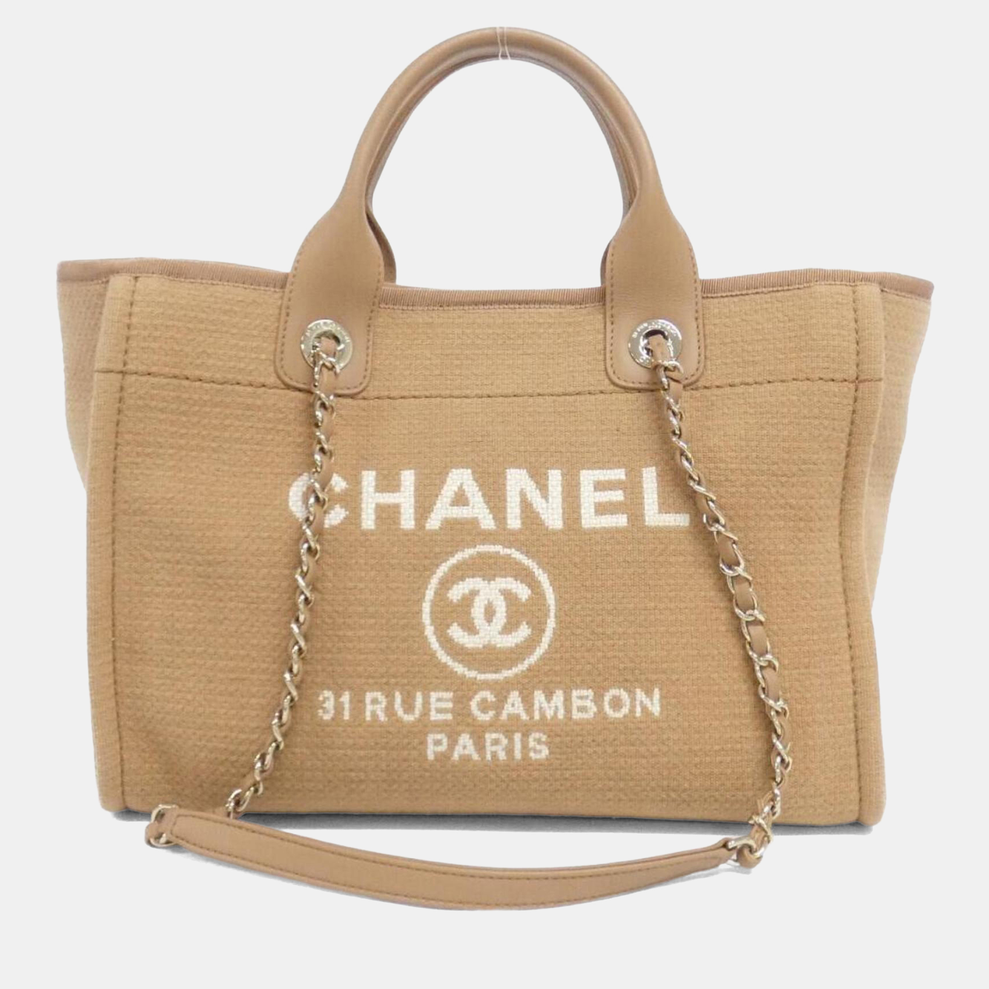 

Chanel Deauville Line Handbag, Beige