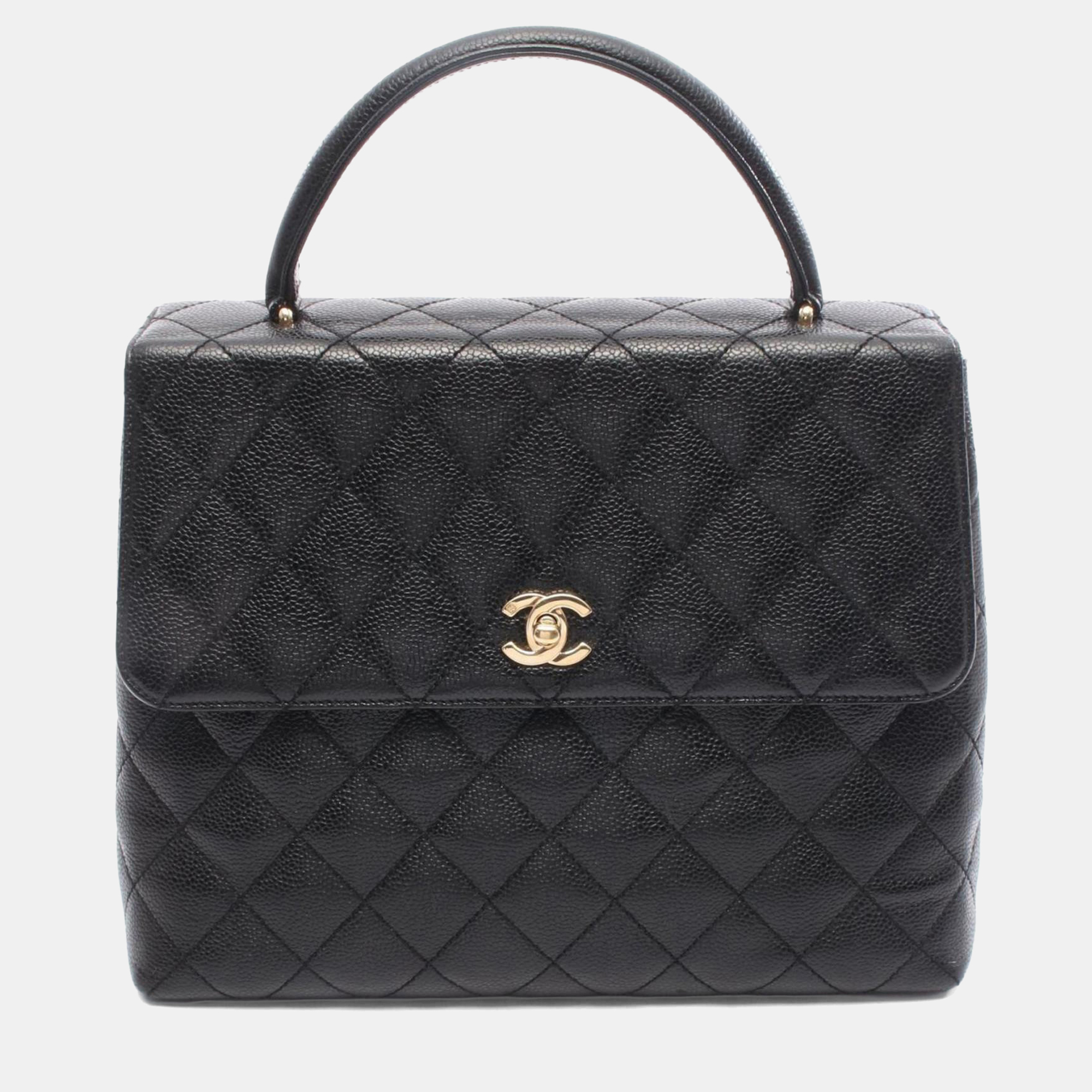 

Chanel Matelasse Handbag In Caviar Grained Calfskin Black