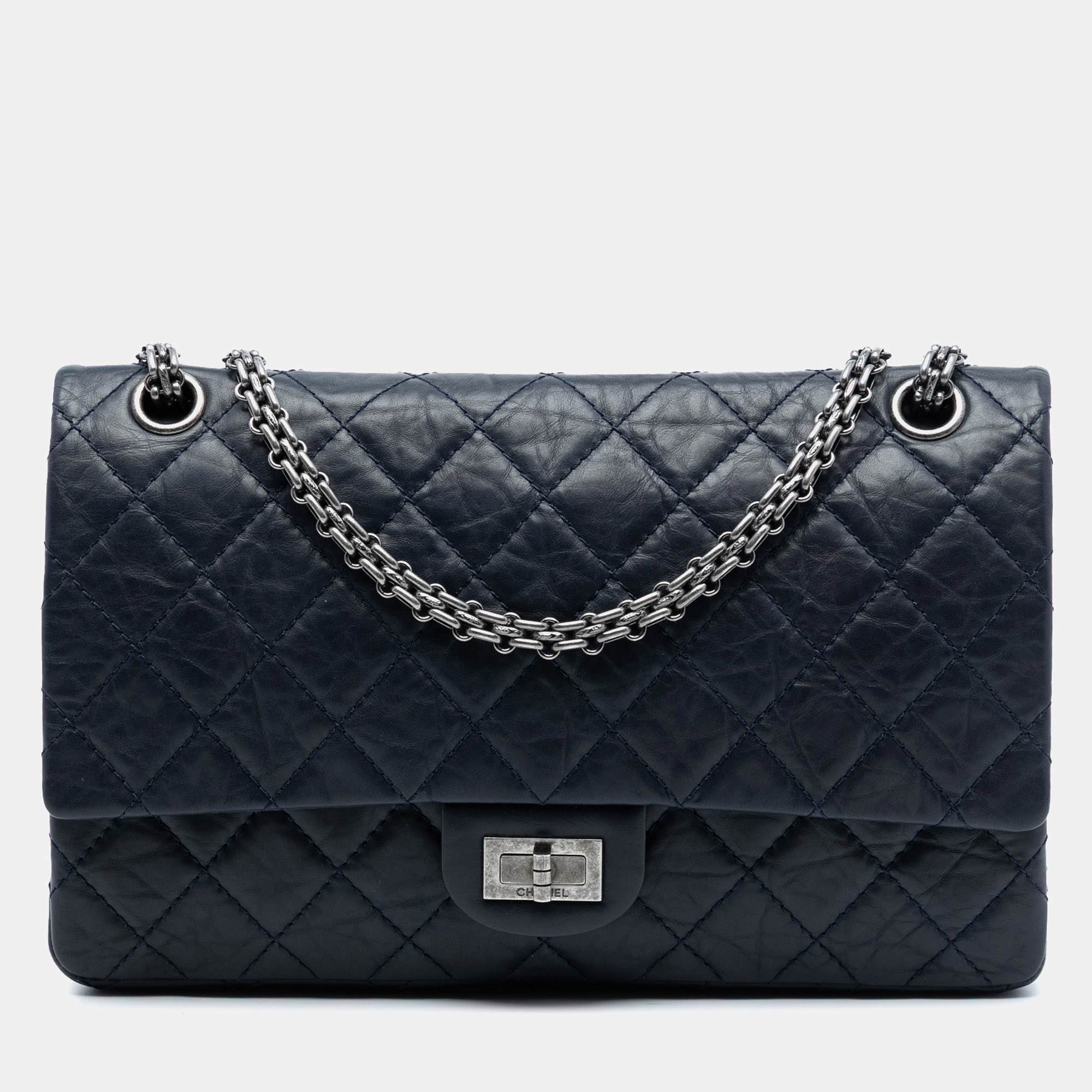 

Chanel Blue Quilted Aged Calfskin Reissue 2.55 Double Flap 226