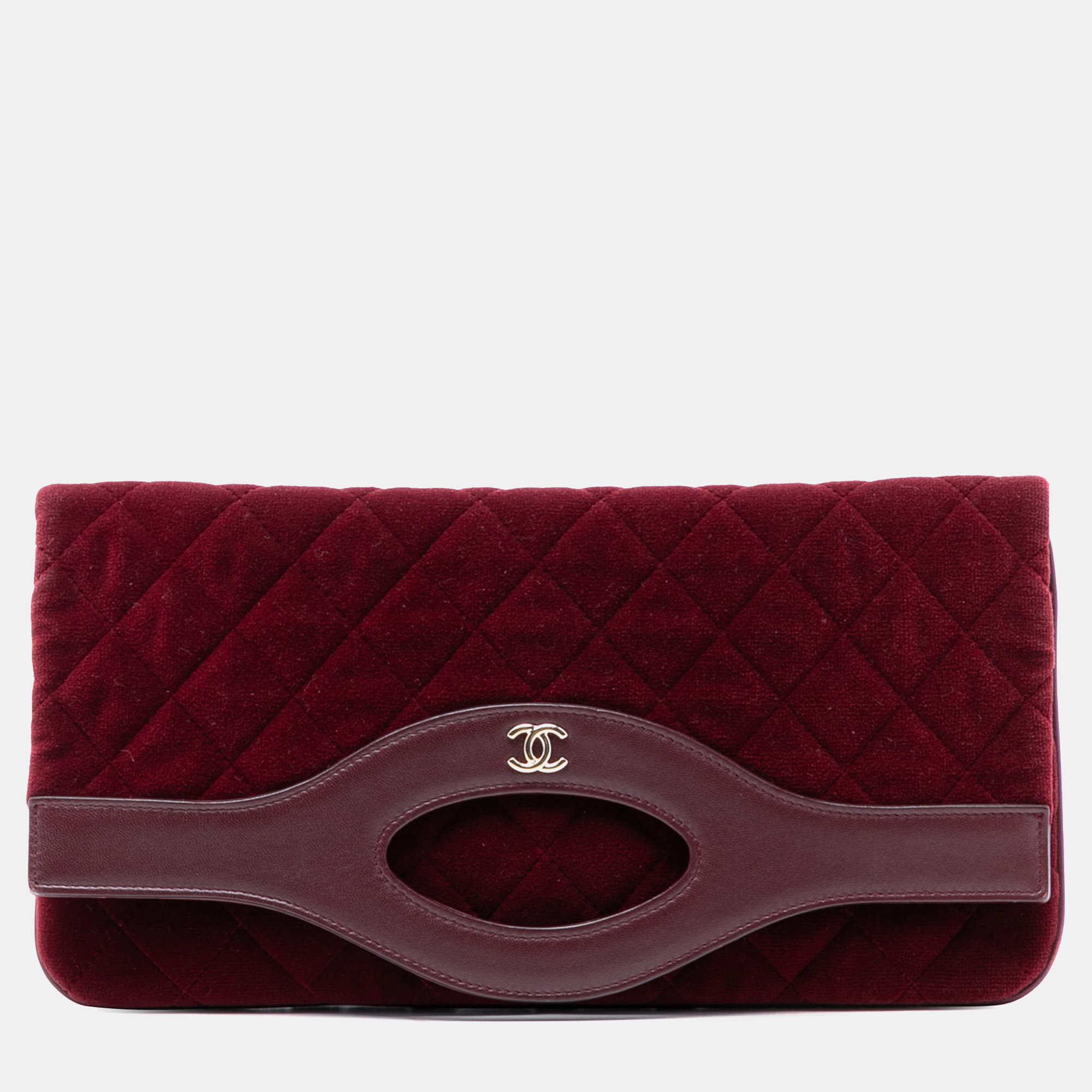 

Chanel Red Quilted Velvet 31 Clutch