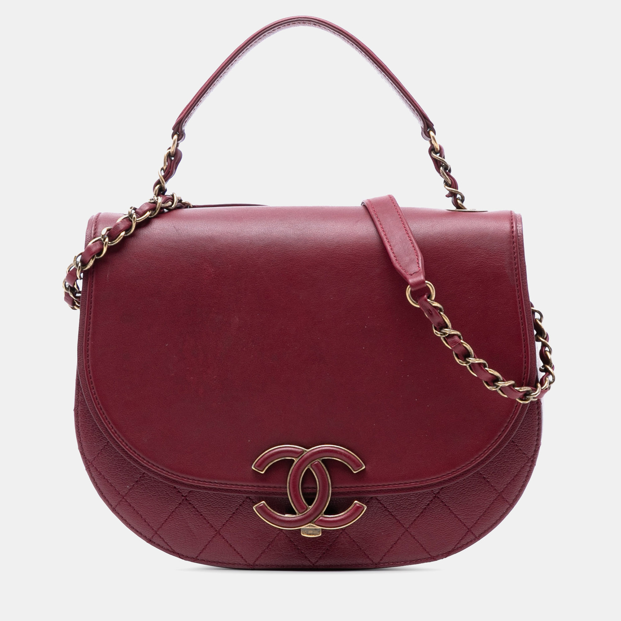 

Chanel Red Medium Calfskin Coco Curve Flap