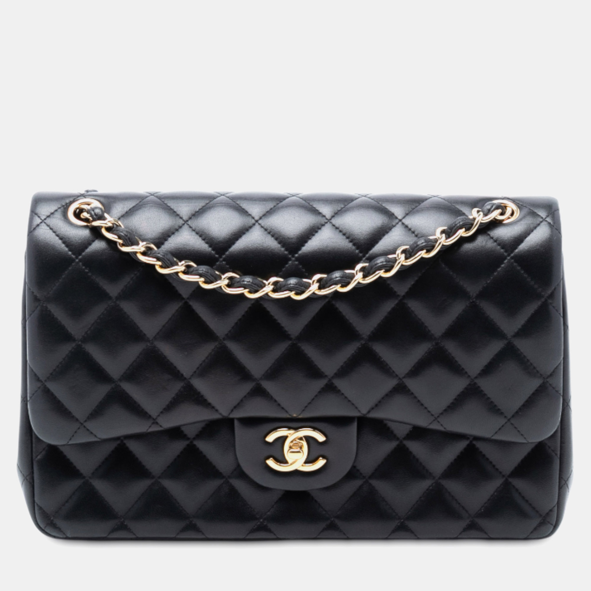 

Chanel Black Jumbo Classic Lambskin Double Flap