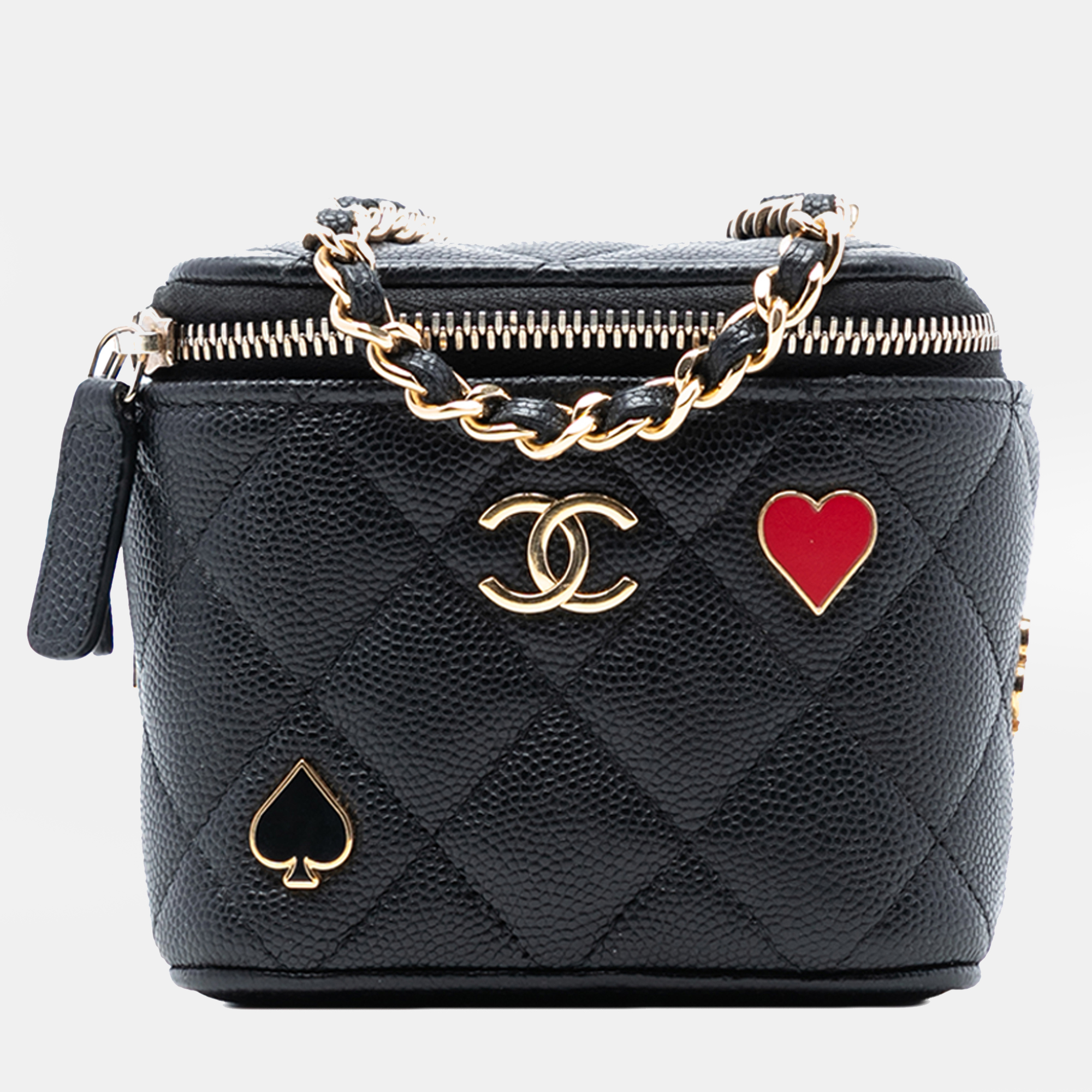 

Chanel Black Mini Quilted Caviar Coco Casino Vanity Case