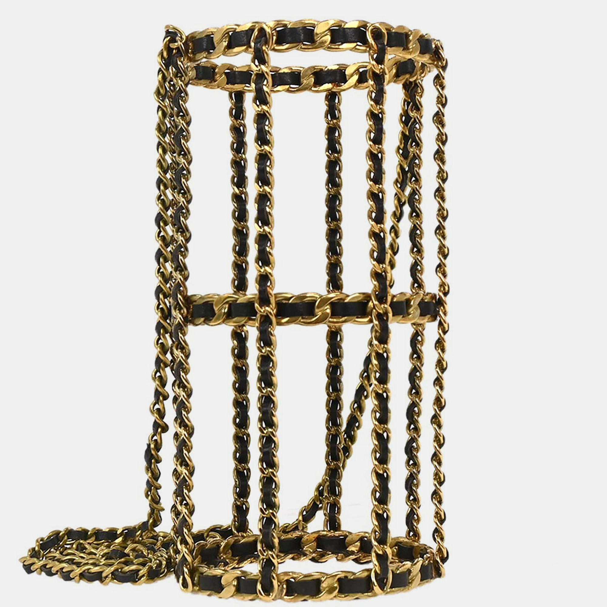 

Chanel Gold Black Bottle Holder Shoulder Bag