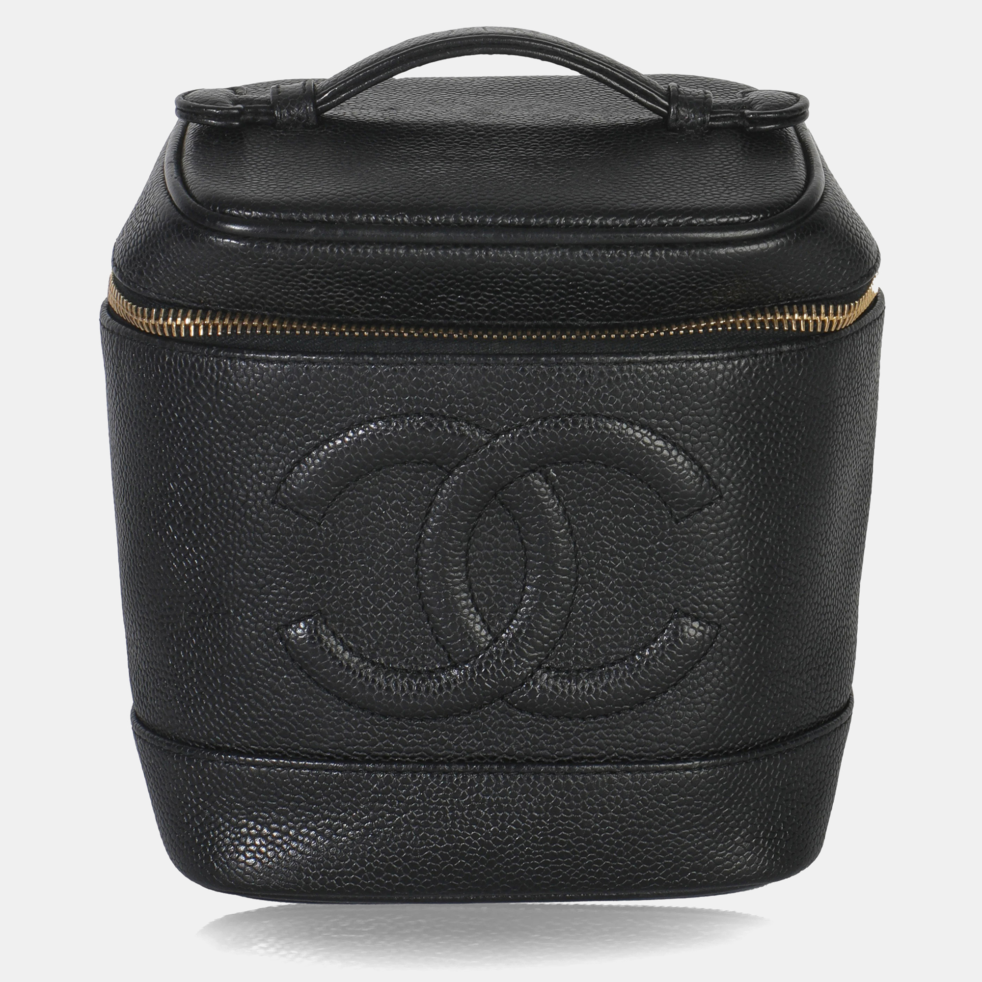 

Chanel Vintage Black Caviar CC Vanity Case