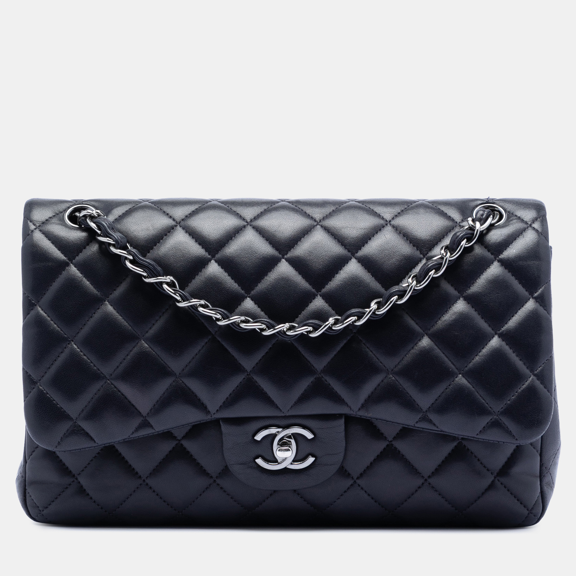 

Chanel Black Jumbo Classic Lambskin Double Flap