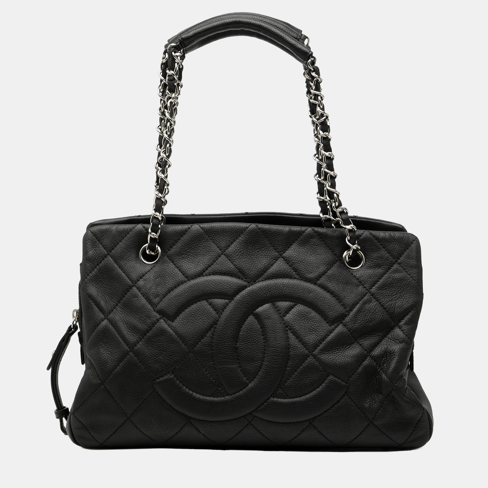 

Chanel Black CC Quilted Caviar Soft Tote