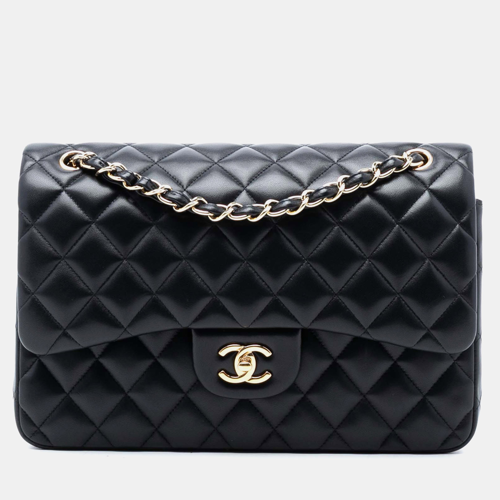

Chanel Black Jumbo Classic Lambskin Double Flap