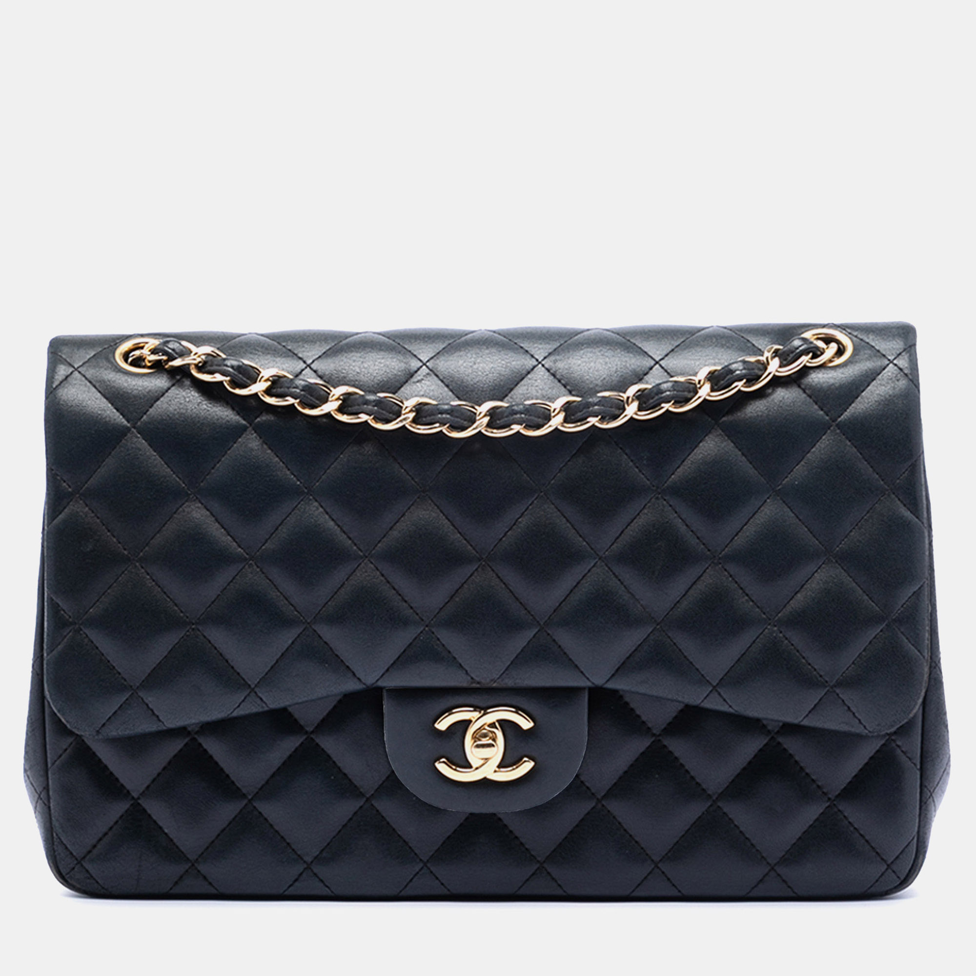 

Chanel Black Jumbo Classic Lambskin Double Flap
