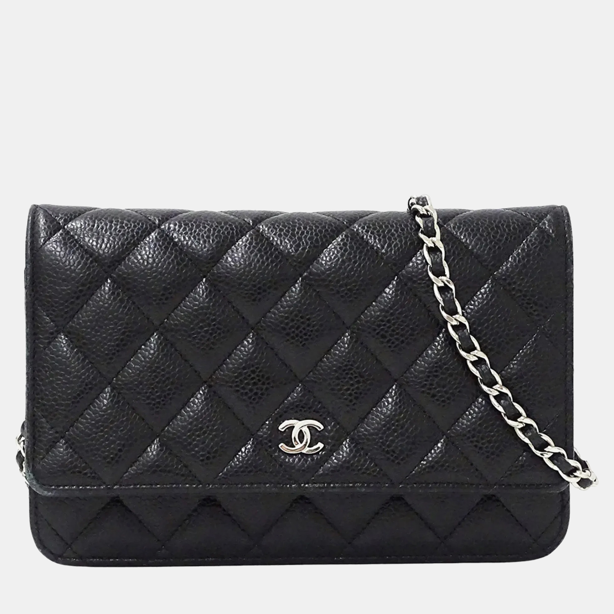

Chanel Matelasse Black Caviar Leather Wallet on Chain