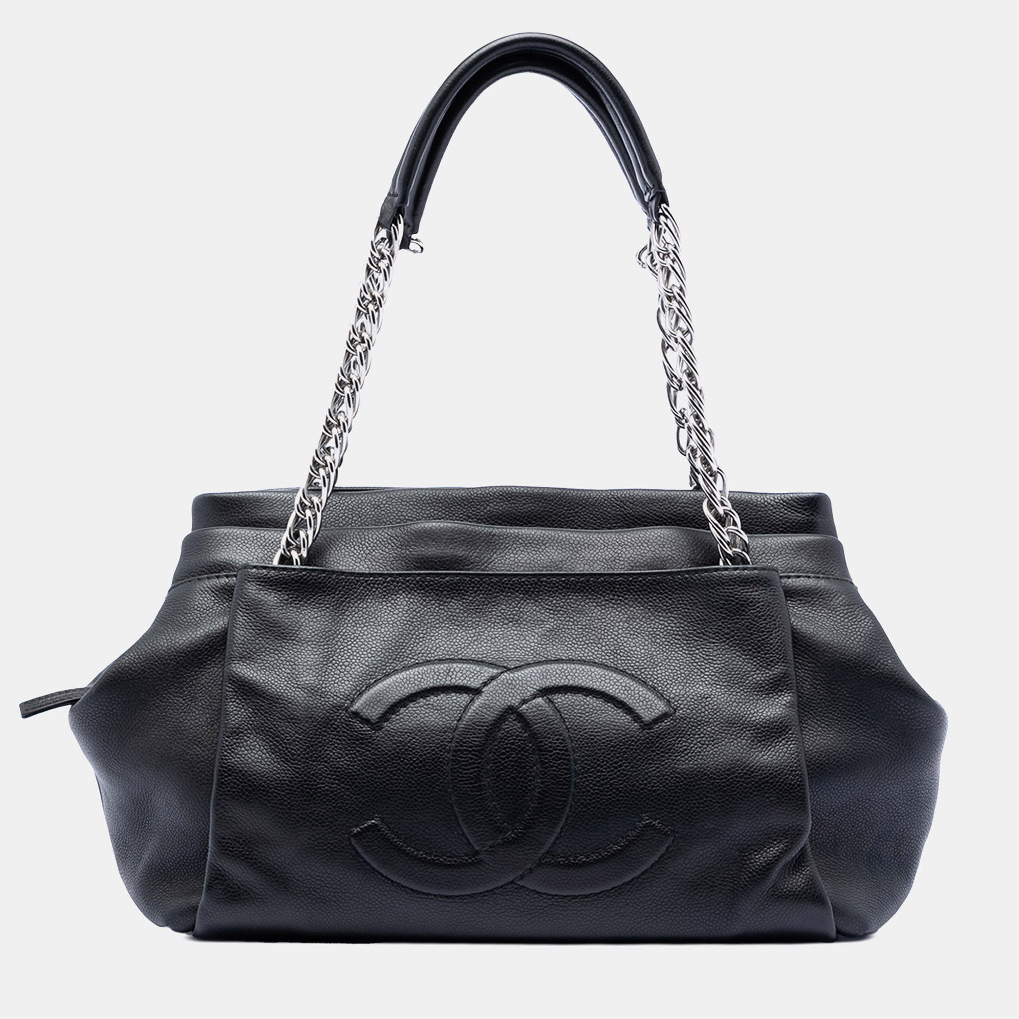 

Chanel Black CC Caviar Tuck Tote