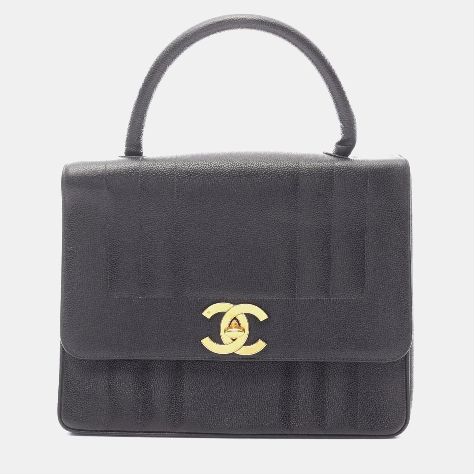 

Chanel Mademoiselle Handbag In Grained Calfskin Leather Black