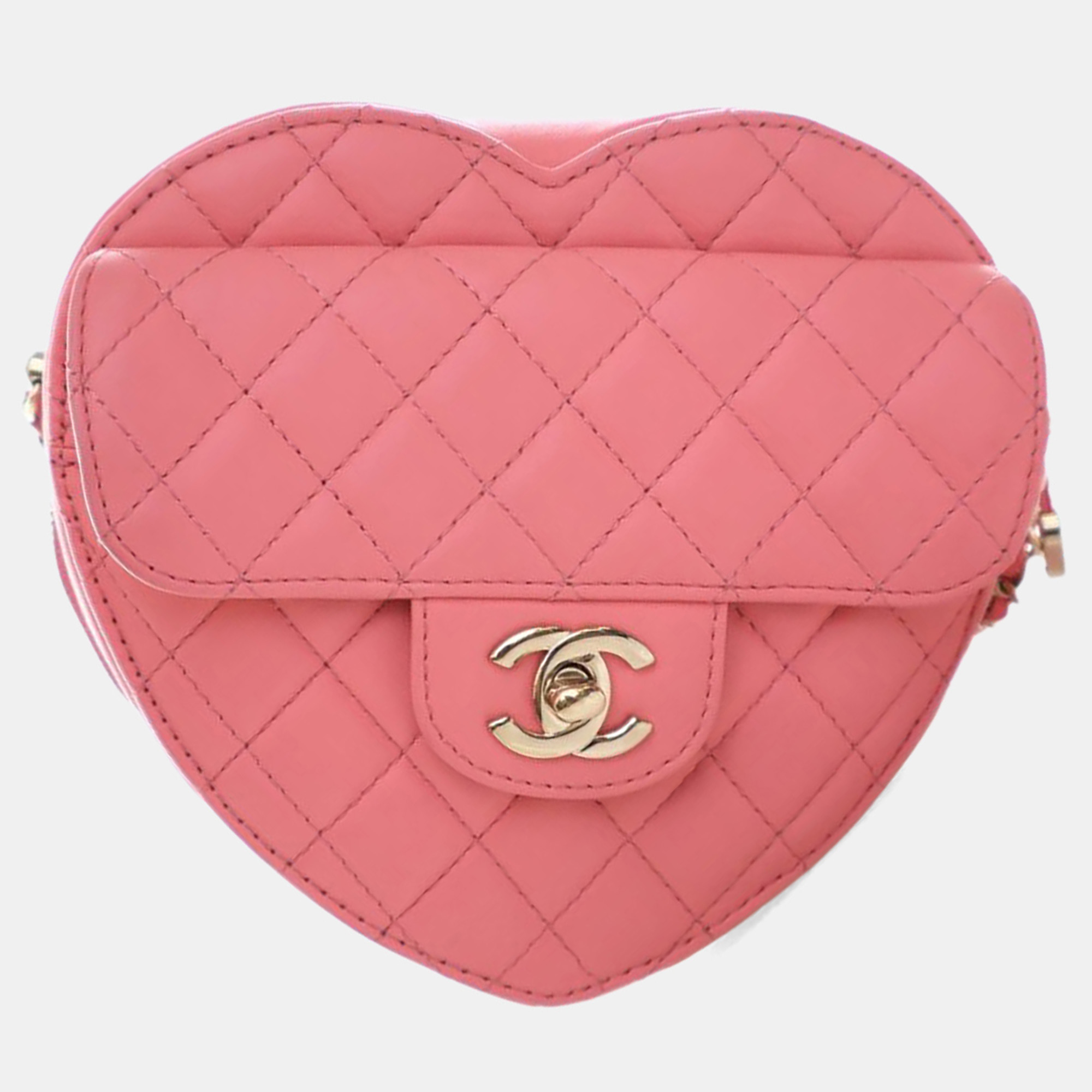 

Chanel Large Lambskin CC Inlove Heart Bag, Pink